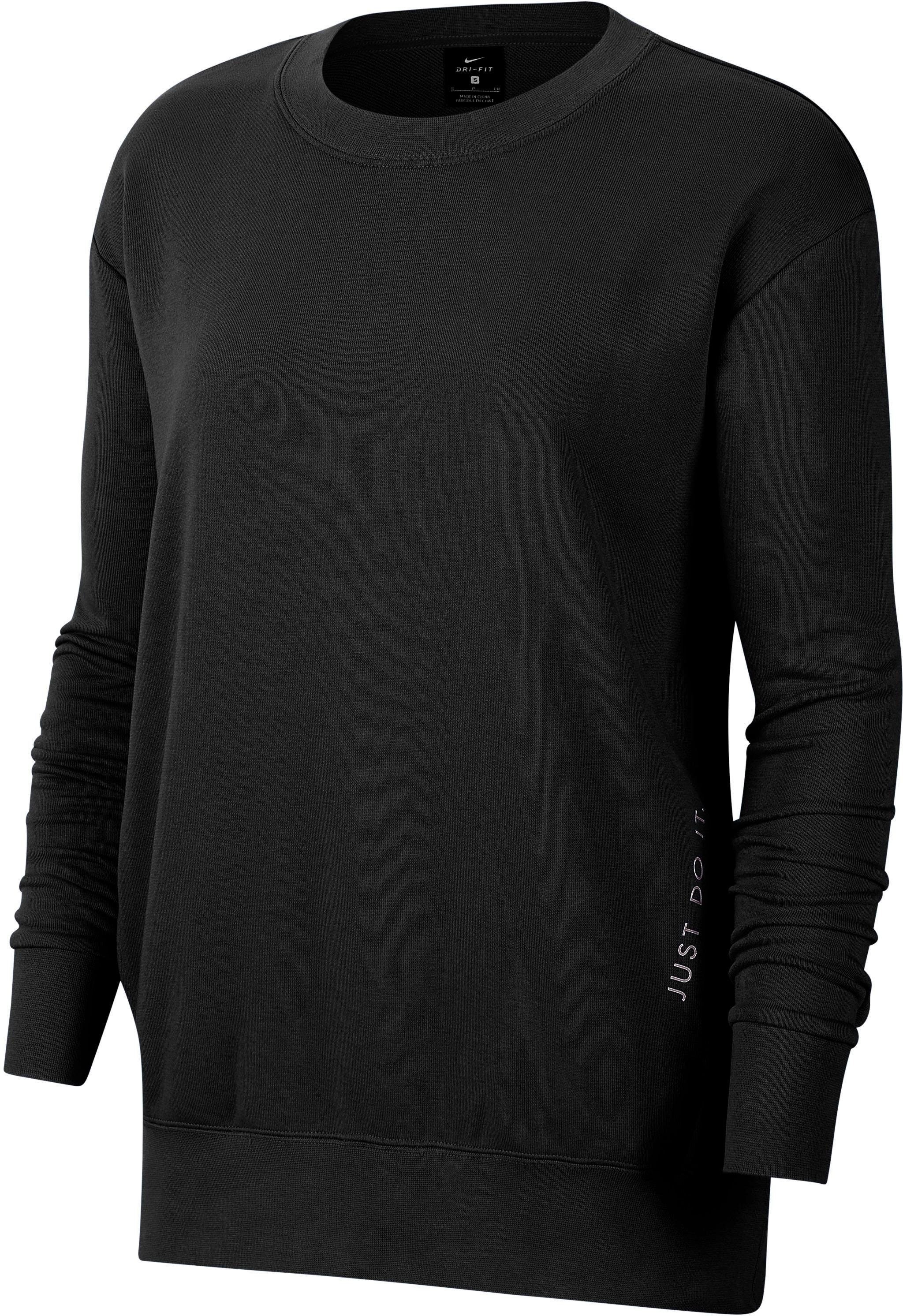 nike dri fit get fit women's graphic crew neck sweatshirt
