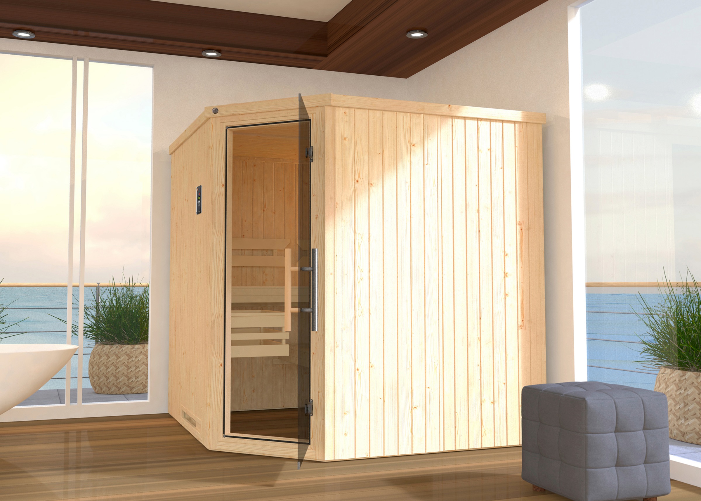 weka Sauna »Varberg 3« 7,5 kW Bio-Ofen mit ext. Steuerung