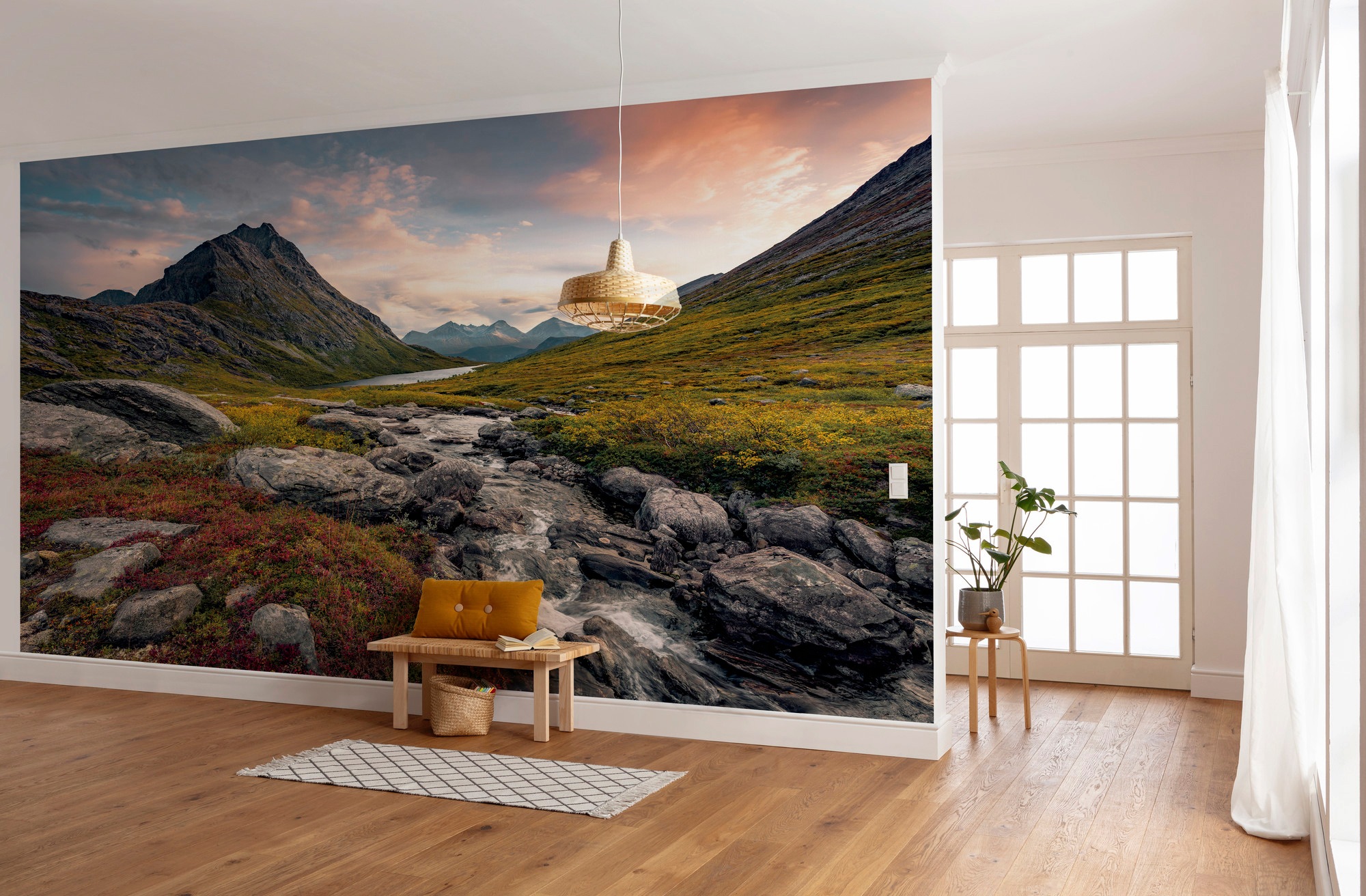 Komar Vliestapete »Digitaldruck Vlies -  Schroffes Paradies - Größe 450 x 280 cm« bedruckt glatt Wohnzimmer, Schlafzimmer