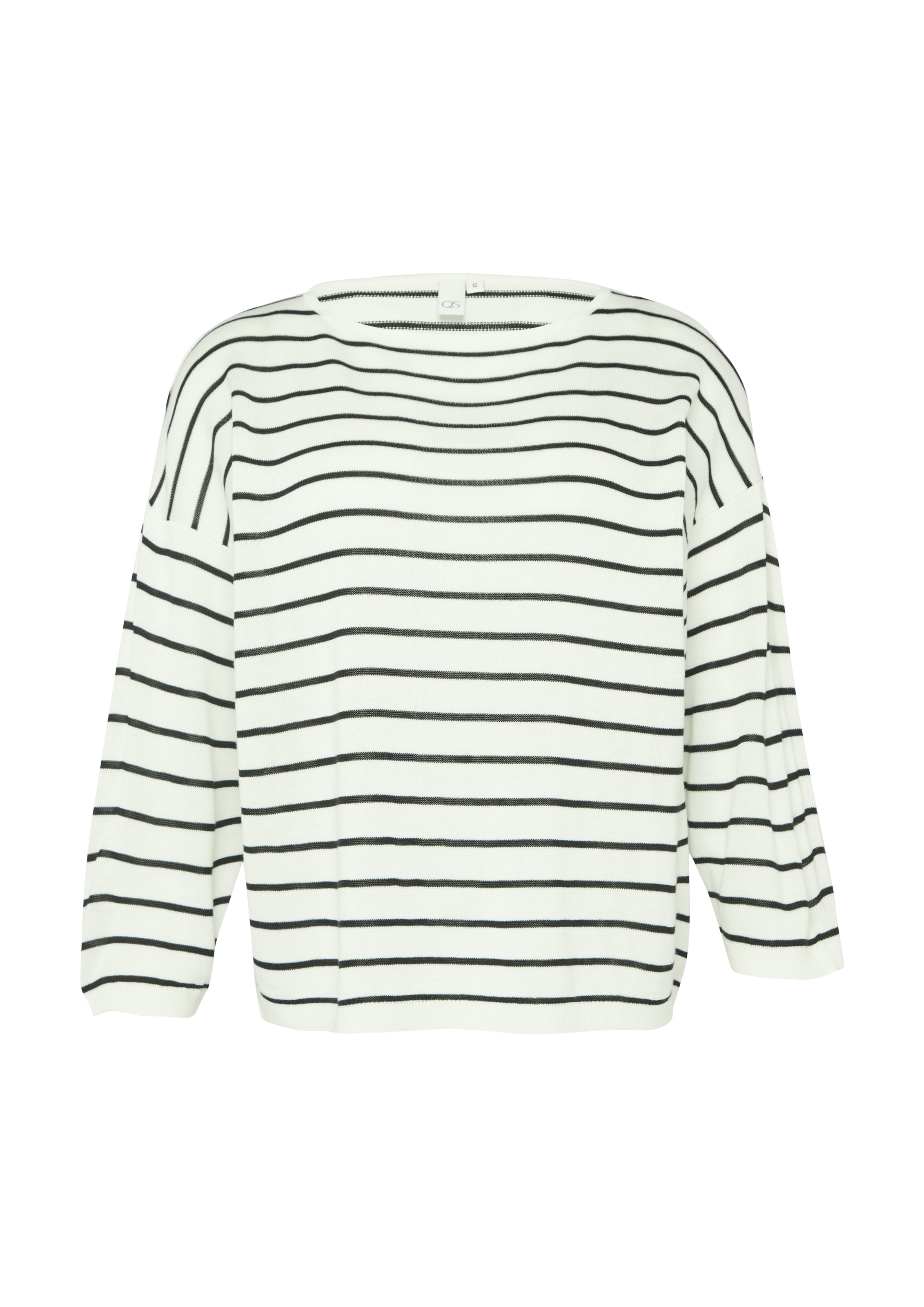 QS 3/4 Arm-Pullover, mit Streifenmuster
