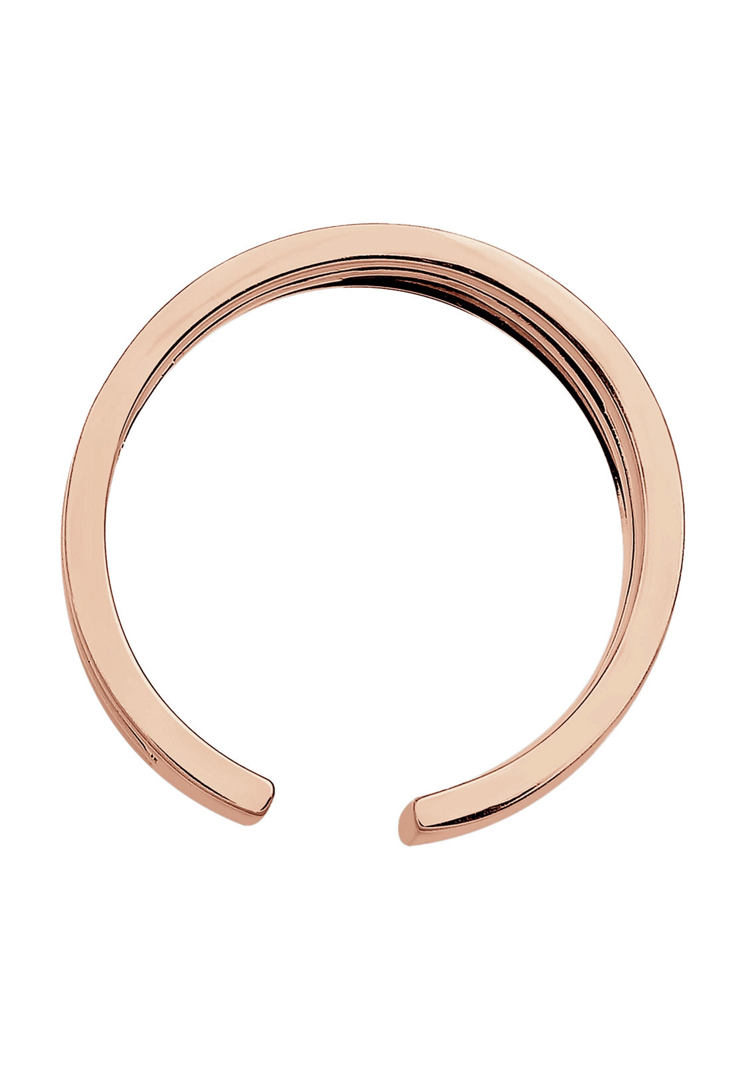 Elli Silberring »Ring Silberring Breit Schlicht Offen 925 Silber«