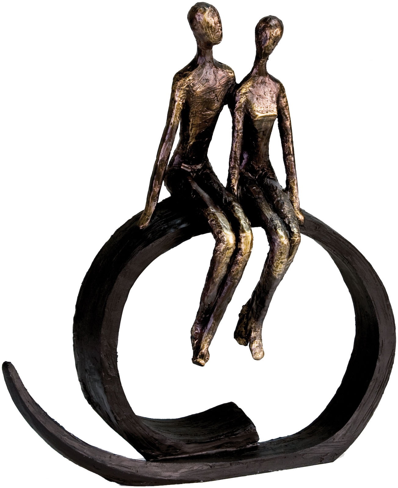 Casablanca by Gilde Dekofigur »Skulptur Close«, Dekoobjekt, Höhe 35 cm, Pärchen, mit Spruchanhänger, Wohnzimmer