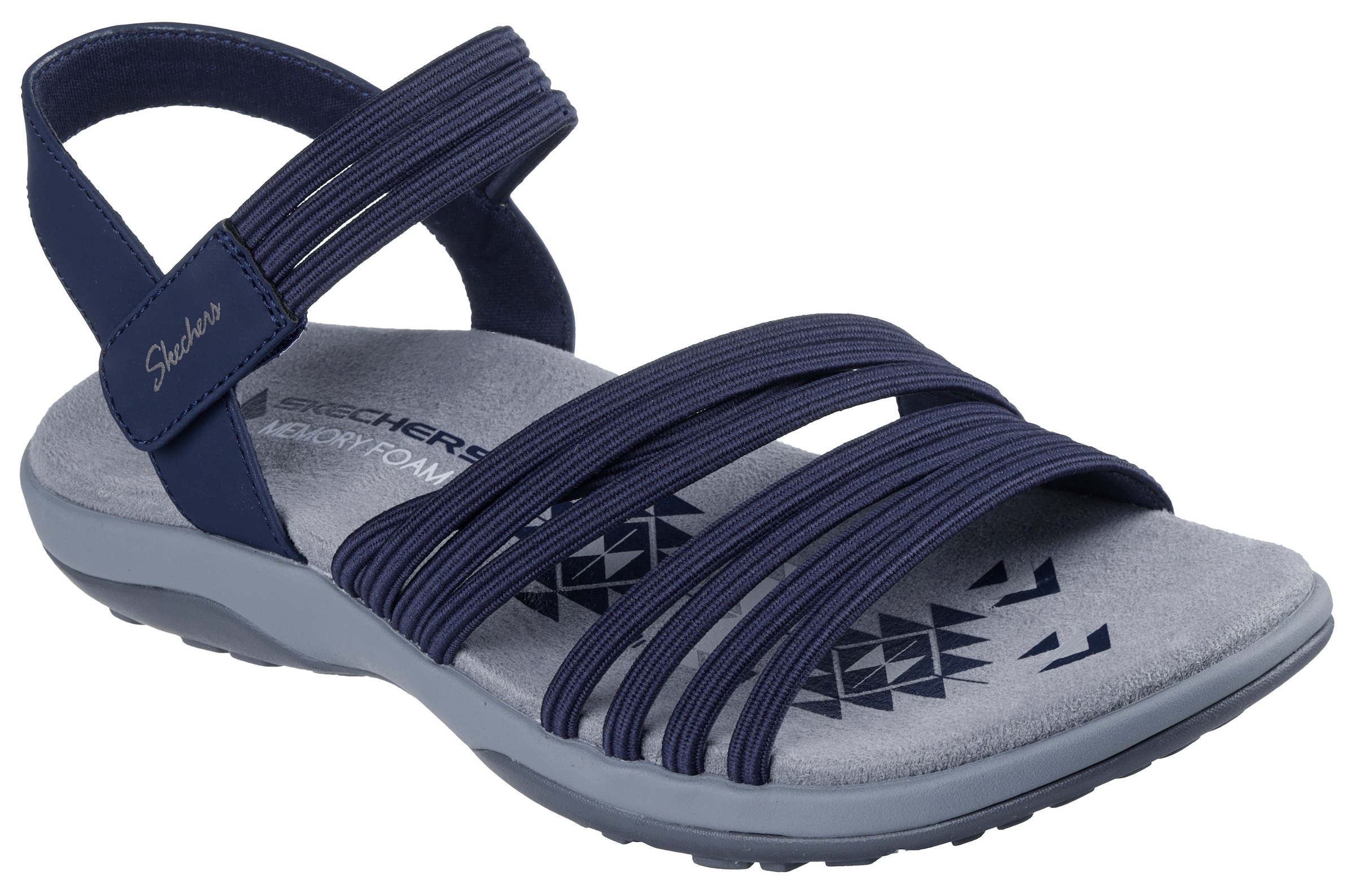Skechers Sandale »REGGAE SLIM«, Sommerschuh, Trekking Sandale mit praktischem Klettverschluss