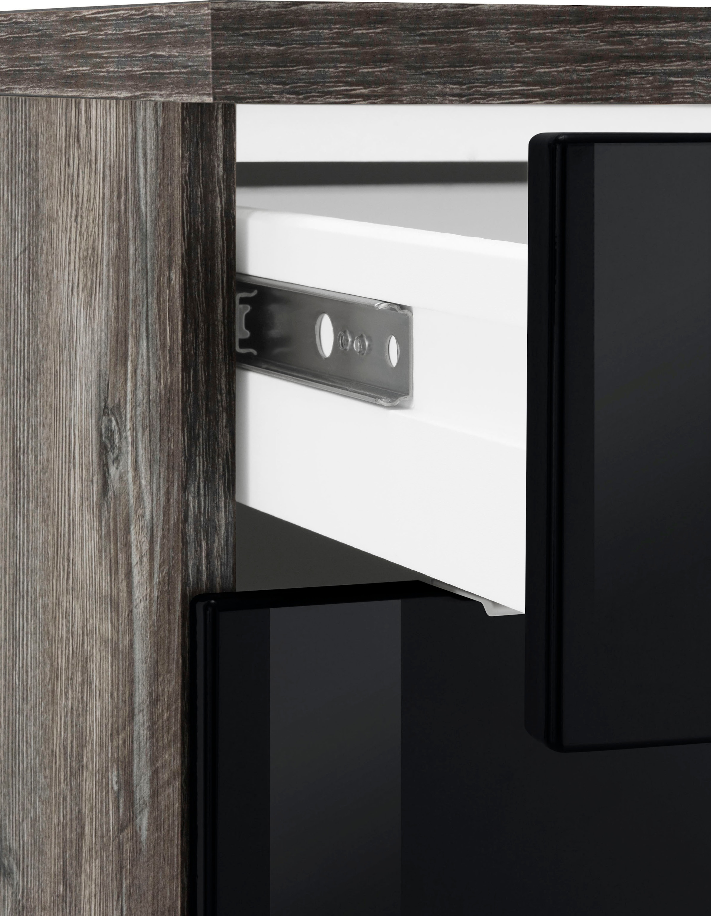 KOCHSTATION Küchenzeile »KS-Brindisi«, Breite 210 cm, wahlweise mit E-Geräten, mit MDF-Fronten und Regal
