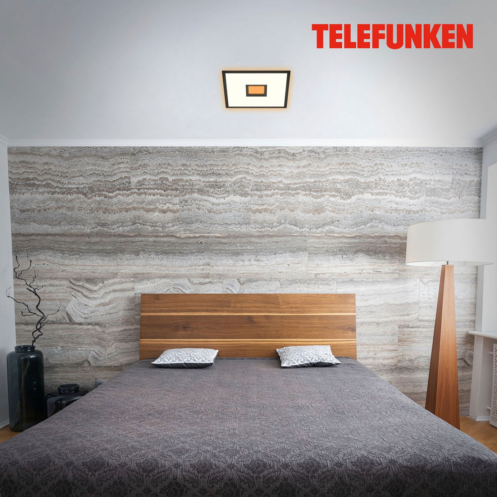 Telefunken LED Panel »319405TF CENTERBACK«, Leuchtmittel LED-Board | LED fest integriert, Deckenleuchte, RGB, Backlight, CCT, inkl. Fernbedienung, dimmbar