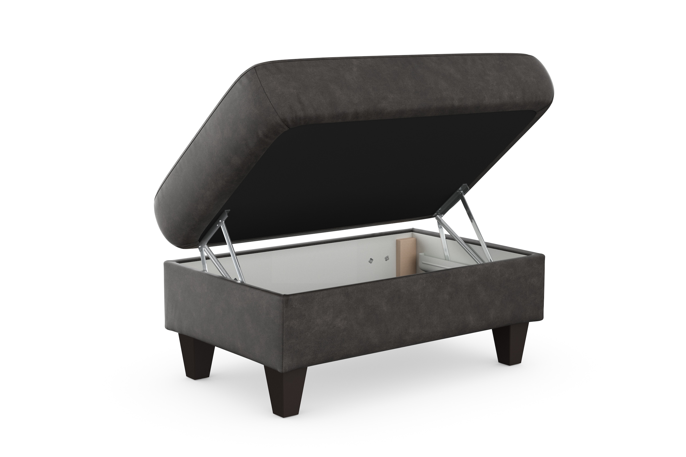 sit&more Stauraumhocker »Farö«, mit Stauraum und Federkern und wengefarbenen Füßen