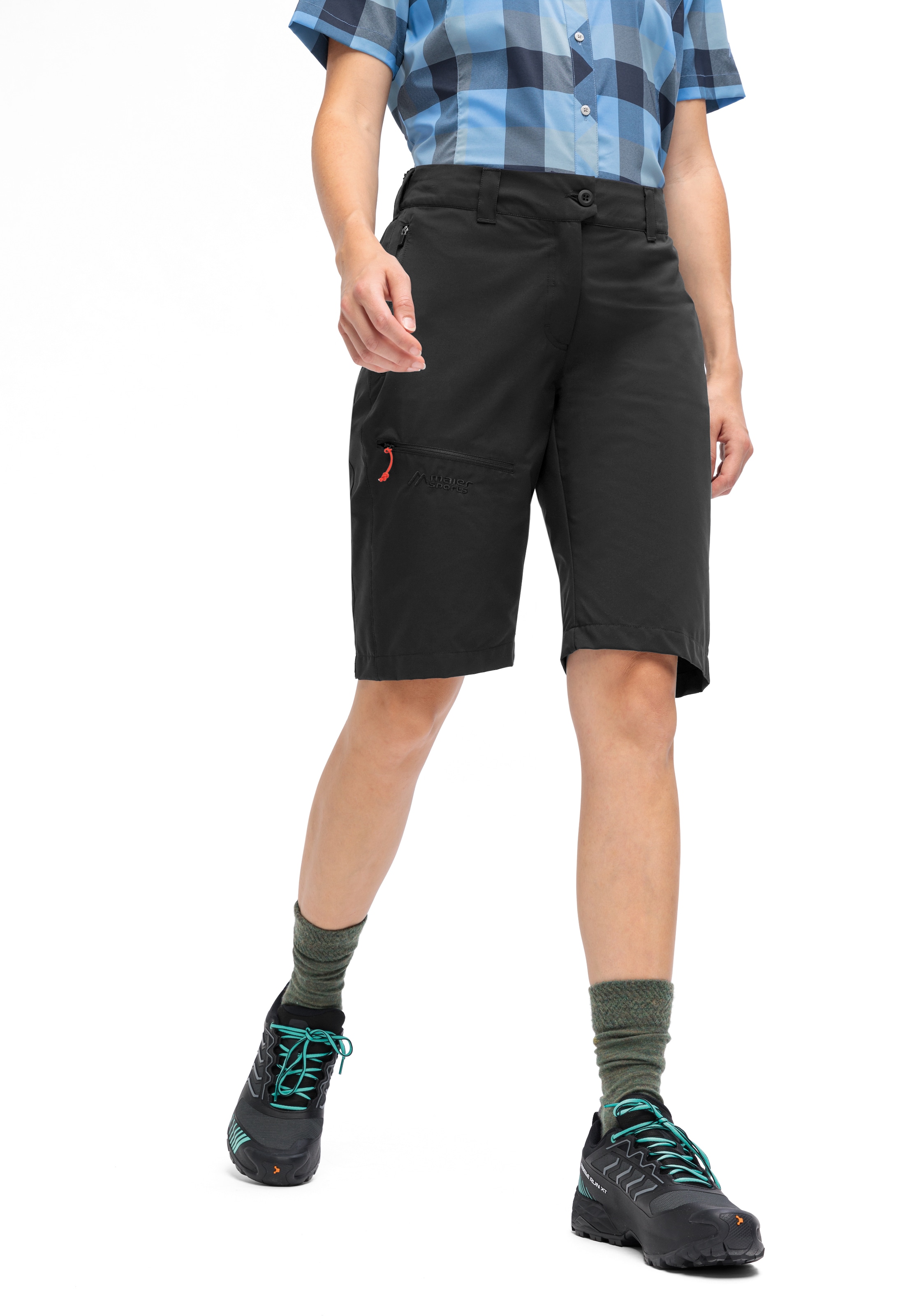 Maier Sports Outdoorhose »Lulaka Bermuda Loop«, Damen Shorts, kurze Wanderhose, Outdoor-Hose, 3 Taschen, Regular Fit