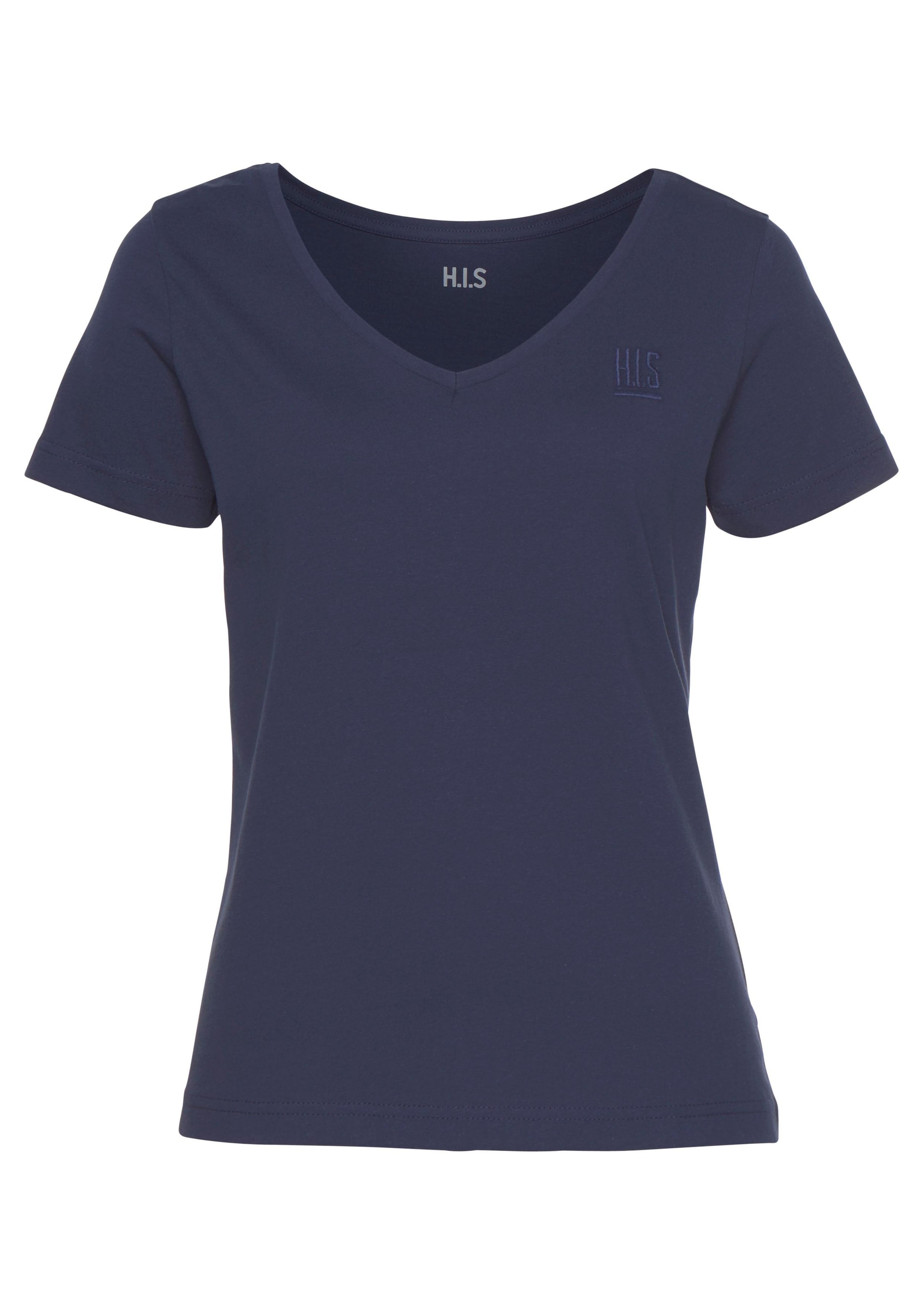 H.I.S T-Shirt »Essential-Basics vielseitig kombinierbar« 3er-Pack zum Vorteilspreis,  lockerer Schnitt, 100% Baumwolle, vielen Farben & großen Größen