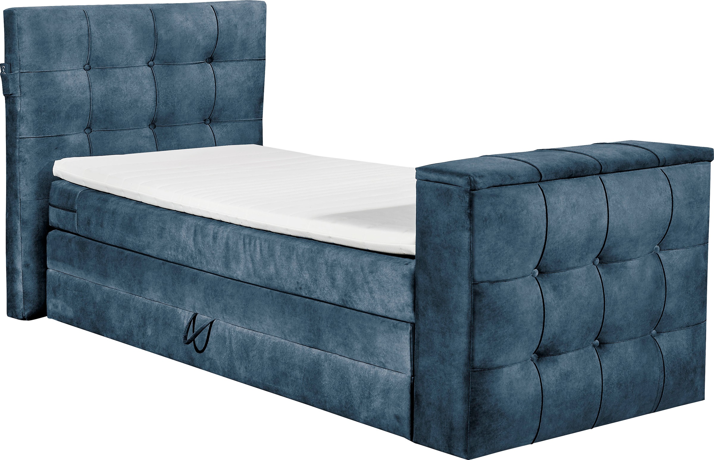 set one by Musterring Boxspringbett »Richmond«, mit Duo-Matratze (H2/H3), versenkbarer TV-Halterung (bis 40 Zoll) und Fernbedienung. Wahlweise mit/ohne Bettkasten