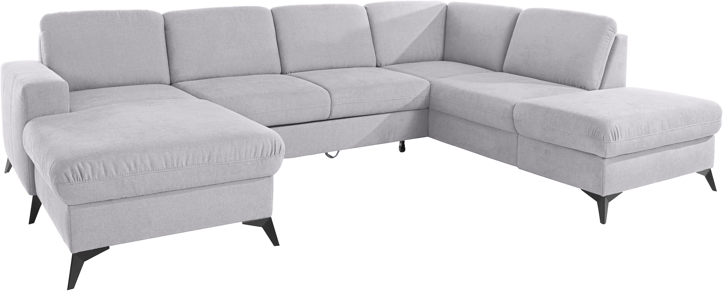 Places of Style Wohnlandschaft »Lolland U-Form«, Wahlweise mit Bettfunktion und Stauraum, auch mit abwischbarem Bezug