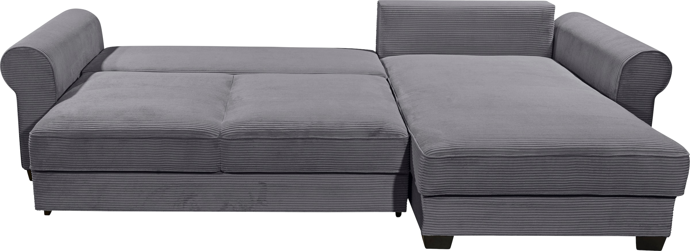 ED EXCITING DESIGN Ecksofa »Angelina L-Form«, mit Bettfunktion, Bettkasten & 5 Zierkissen