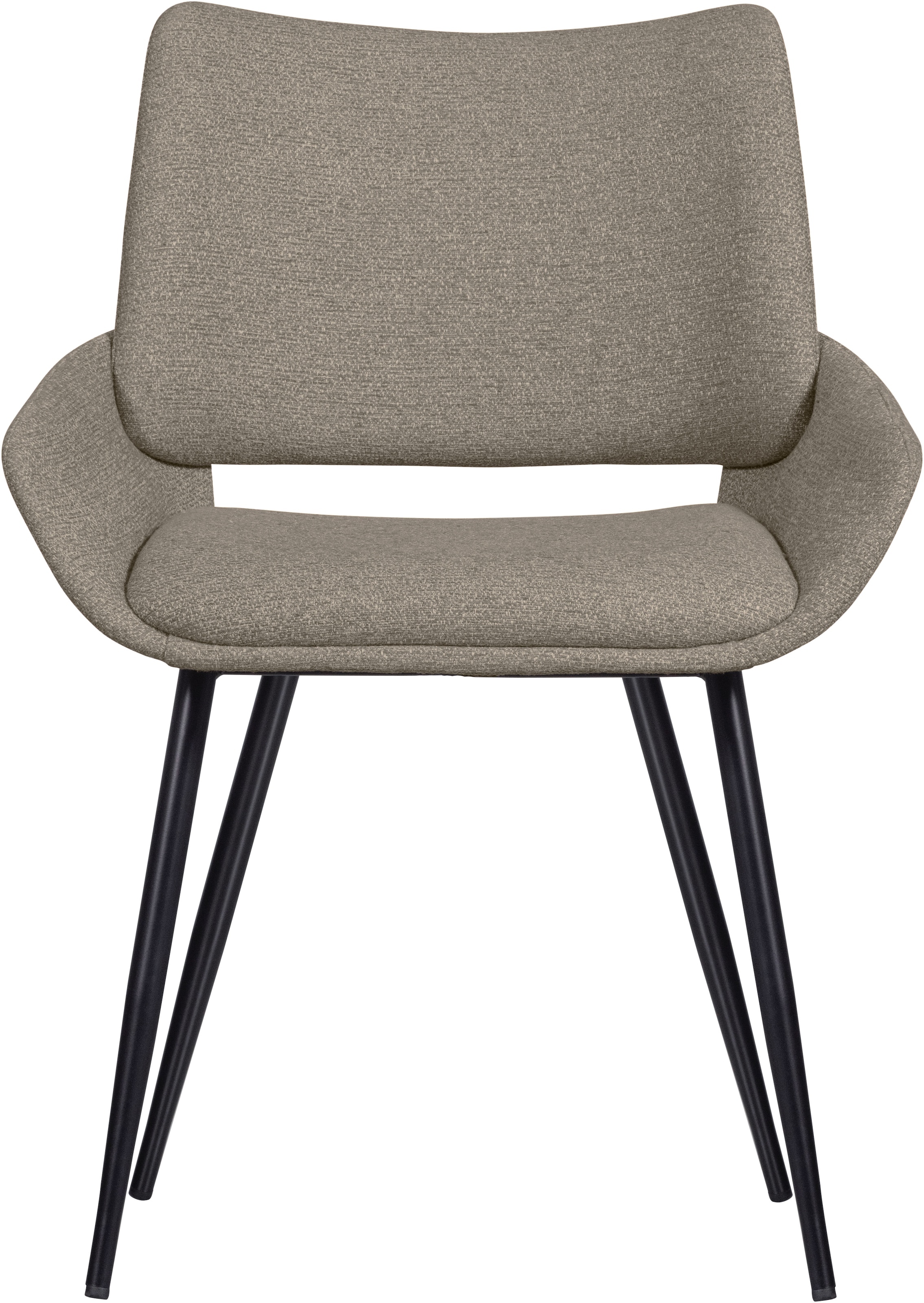 WOOOD Esszimmerstuhl »Parade mit konischen Metallbeinen und Melange-Bezug B58 x T55 x H83 cm« (Set) 2 Stk.Sehr hohe Verschleißfestigkeit, schalenförmige, Tragkraft 150 kg