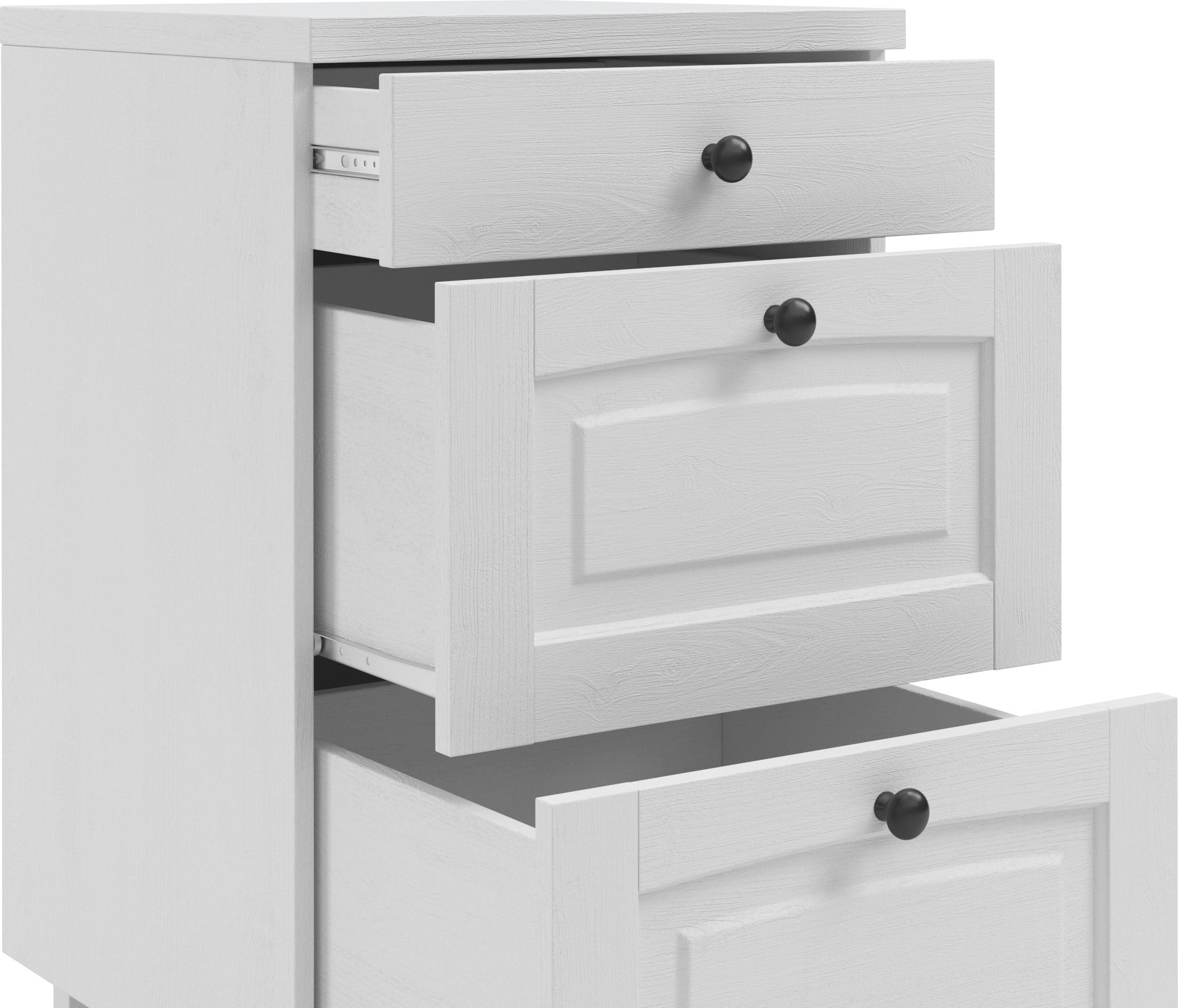 KOCHSTATION Unterschrank »KS-Osby«, (1 St.), Kiefer massiv, Breite 50 cm, 3 Schubkästen