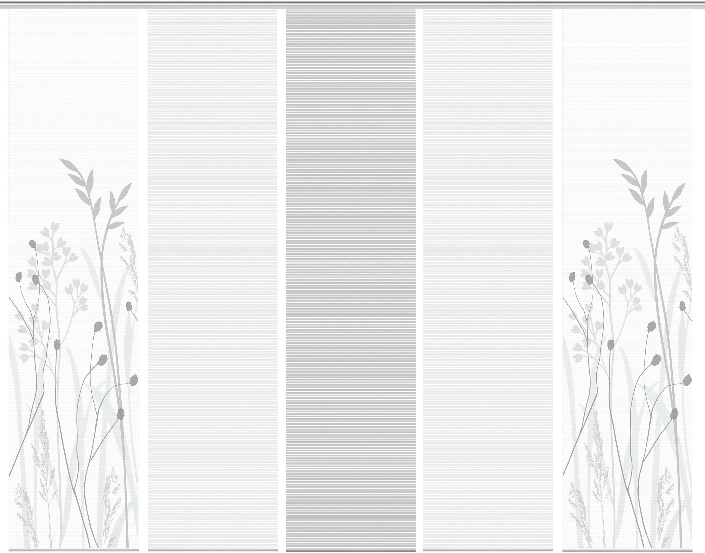 S »GRASIL Bambus-Optik, 5er bedruckt Digital (5 Vision kaufen St.), Schiebegardine SET«, online