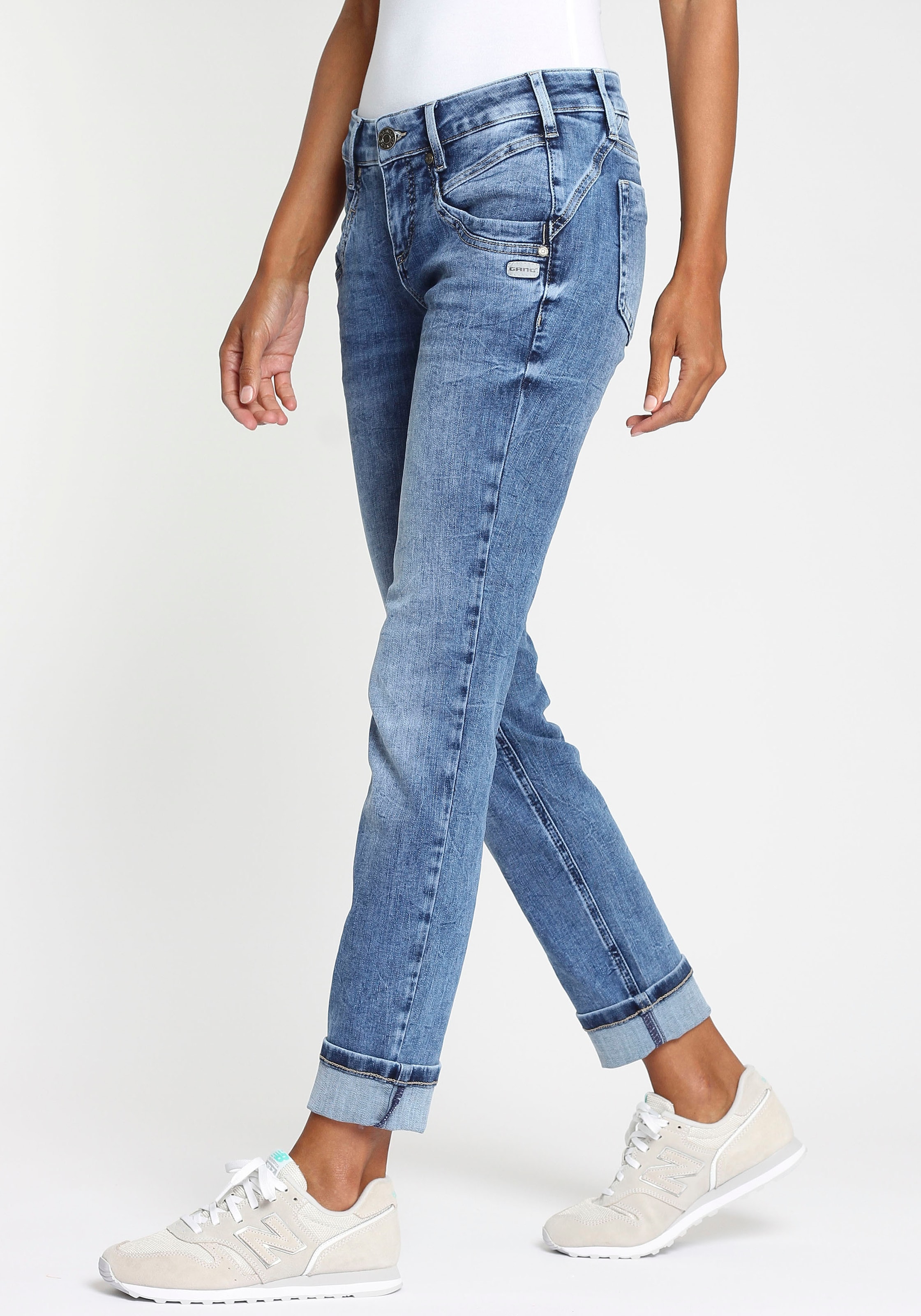 GANG Slim-fit-Jeans »94JOJO«, Bewegungsfreiheit mit Formstabilität bei ♕ großer
