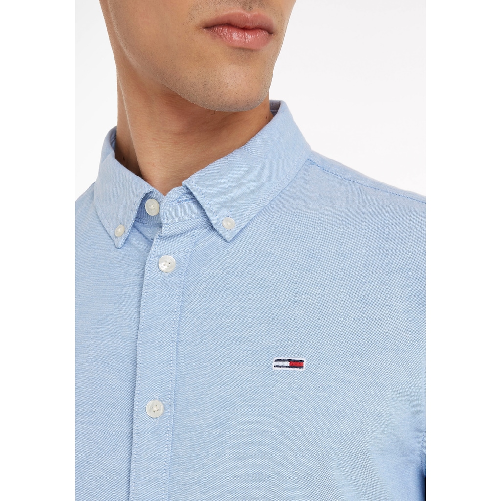 Tommy Jeans Langarmhemd »TJM SLIM STRETCH OXFORD SHIRT«, aus Bio-Baumwolle