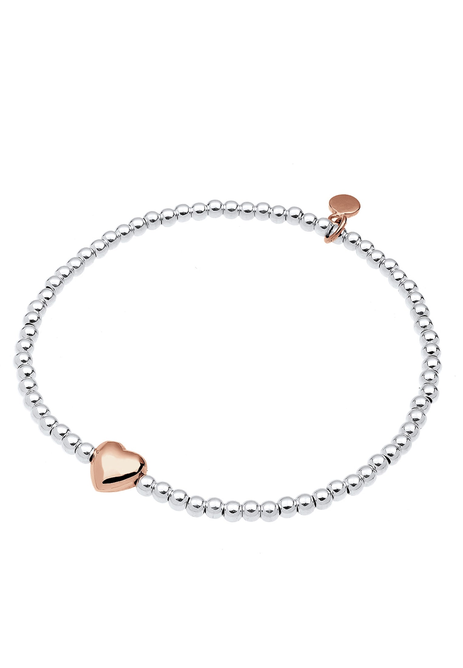 Elli Armkette »Armband Elli Armband Herz Liebe Kugeln Bi-Color 925 Silber«