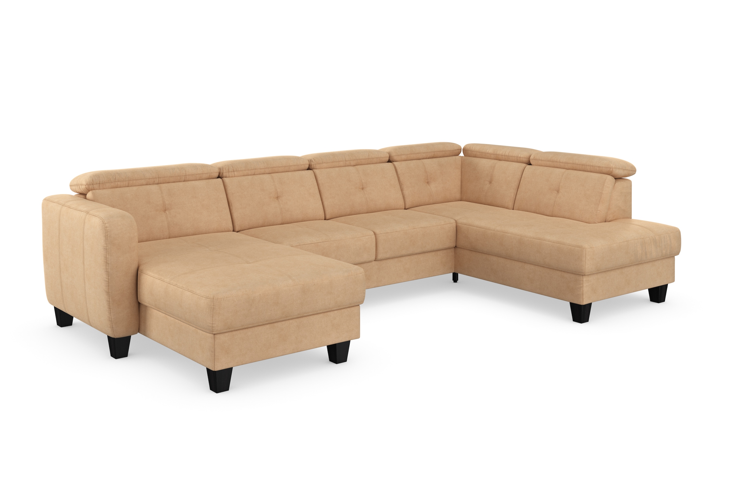 sit&more Wohnlandschaft »Belluci U-Form« Kopfteilverstellung und Federkern, wahlweise mit Bettfunktion