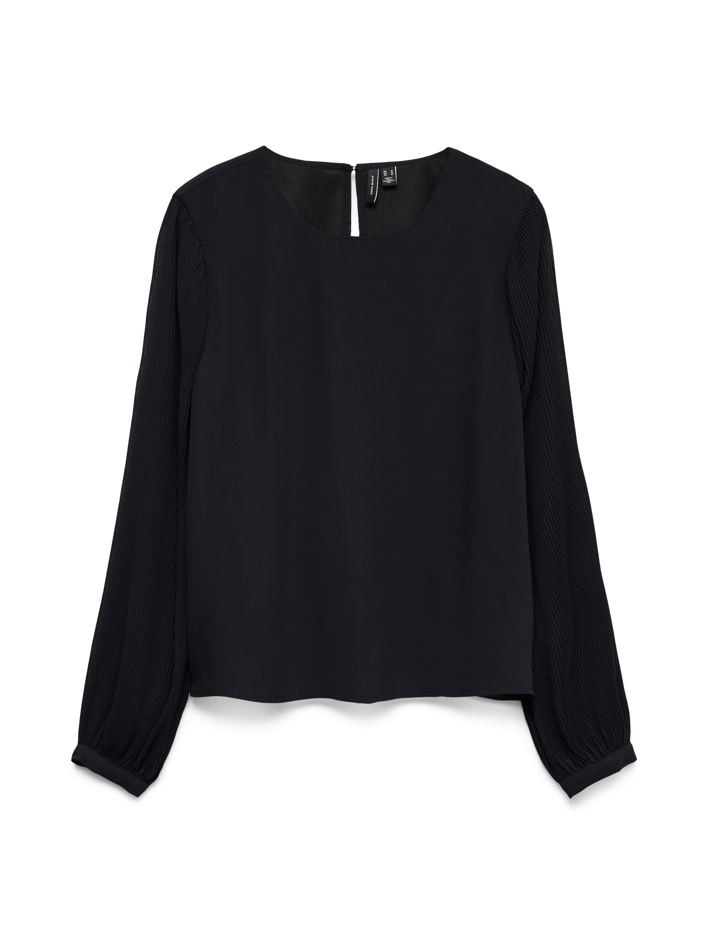 Vero Moda Blusenshirt »VMSIGNE LS PLISSE TOP WVN« mit Schlingenverschluss