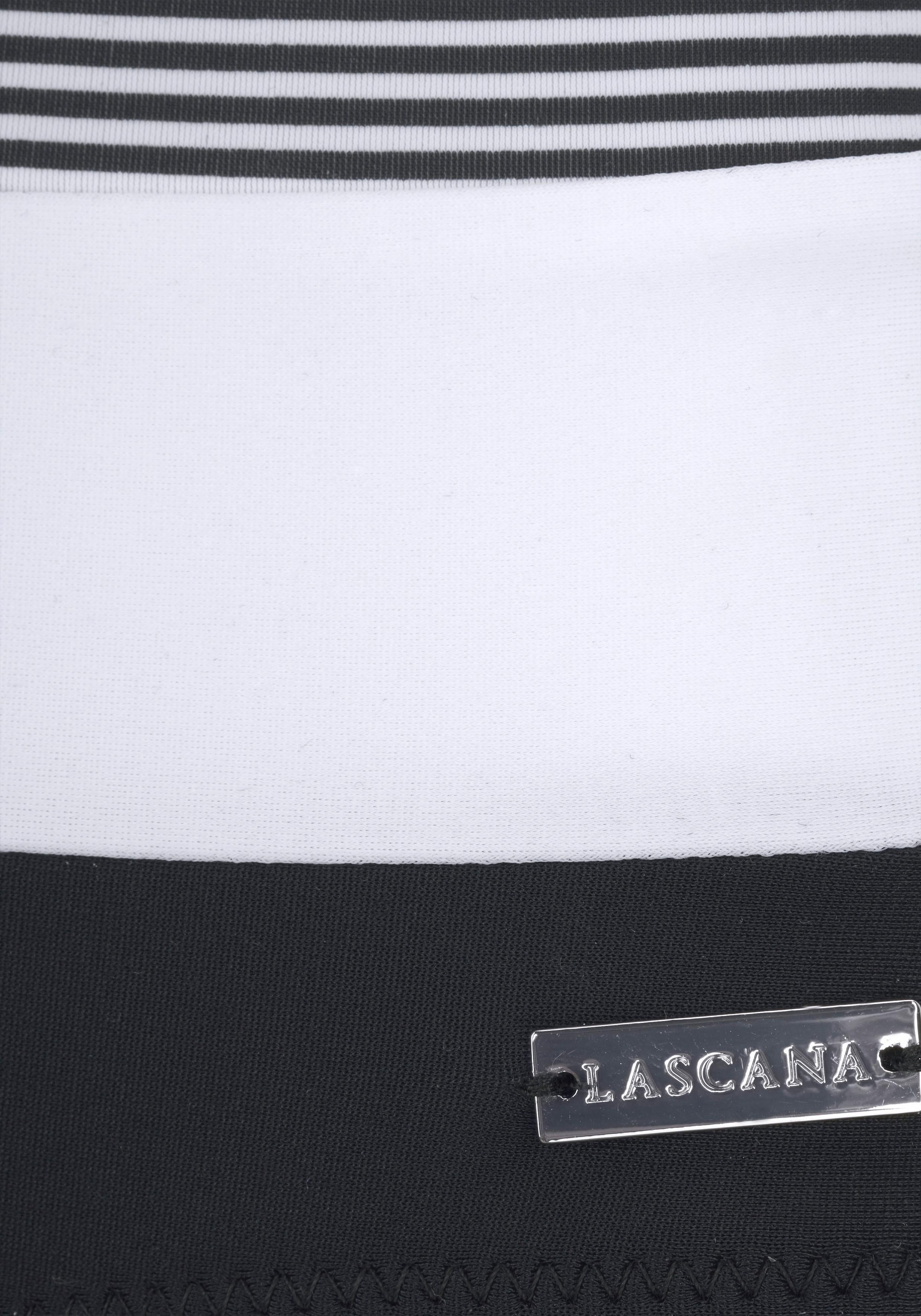 LASCANA Badeanzug, mit filigranen Streifen