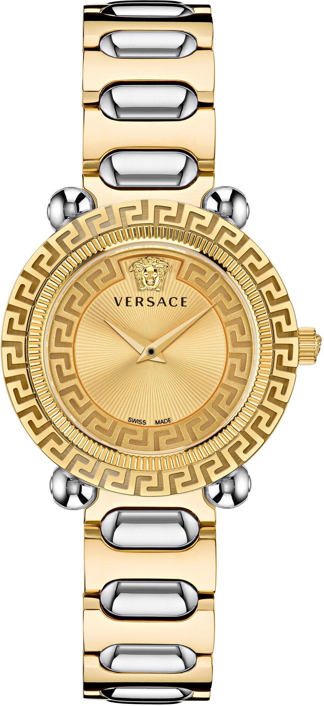 Versace Quarzuhr »GRECA TWIST, VE6I00423«, Armbanduhr, Damenuhr, Saphirglas, Swiss Made