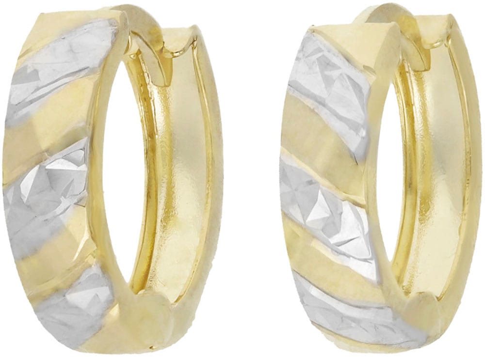 Firetti Paar Creolen »Schmuck Geschenk Gold 375 Ohrschmuck Ohrringe bicolor«