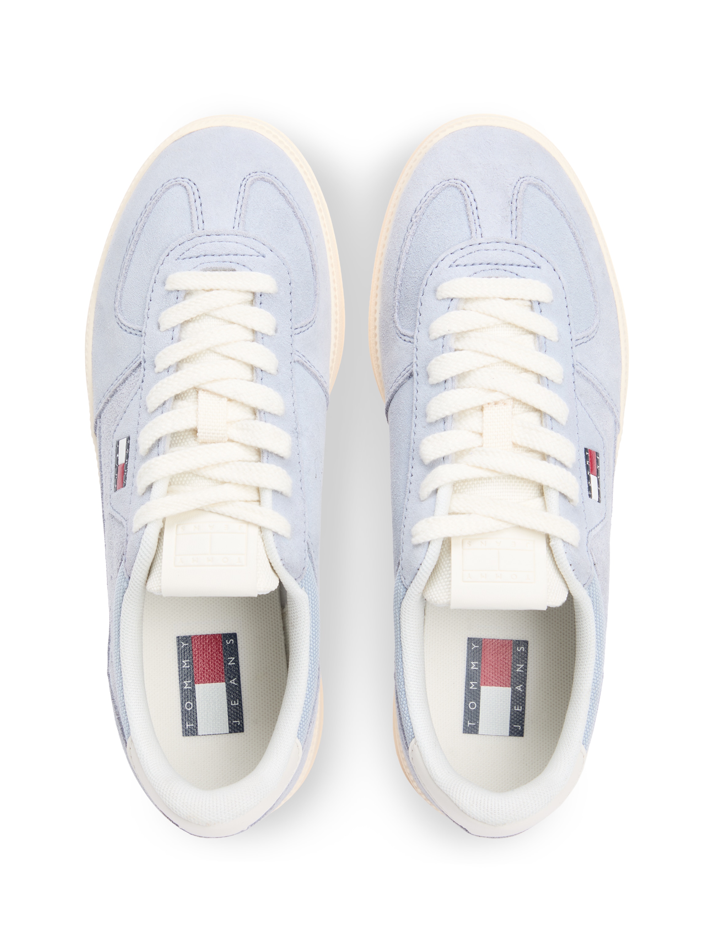 Tommy Jeans Plateausneaker »THE GREENWICH EDGE MAX SUEDE«  Freizeitschuh, Halbschuh, Schnürschuh mit seitlicher Logoflagge