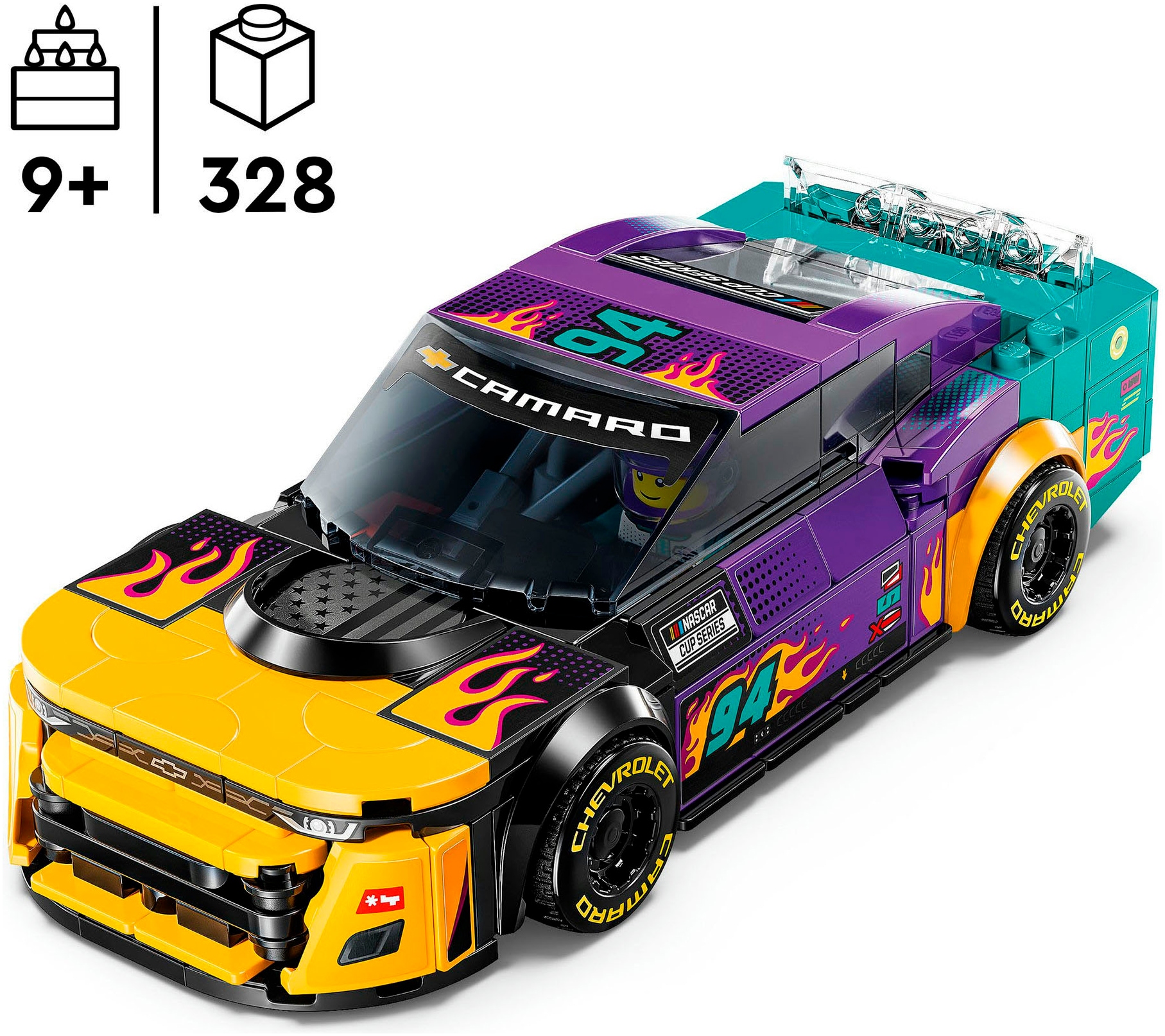 LEGO® Konstruktionsspielsteine »NASCAR® Next Gen Chevrolet Camaro ZL1 (76935), LEGO Speed Champions«, (328 St.), Made in Europe