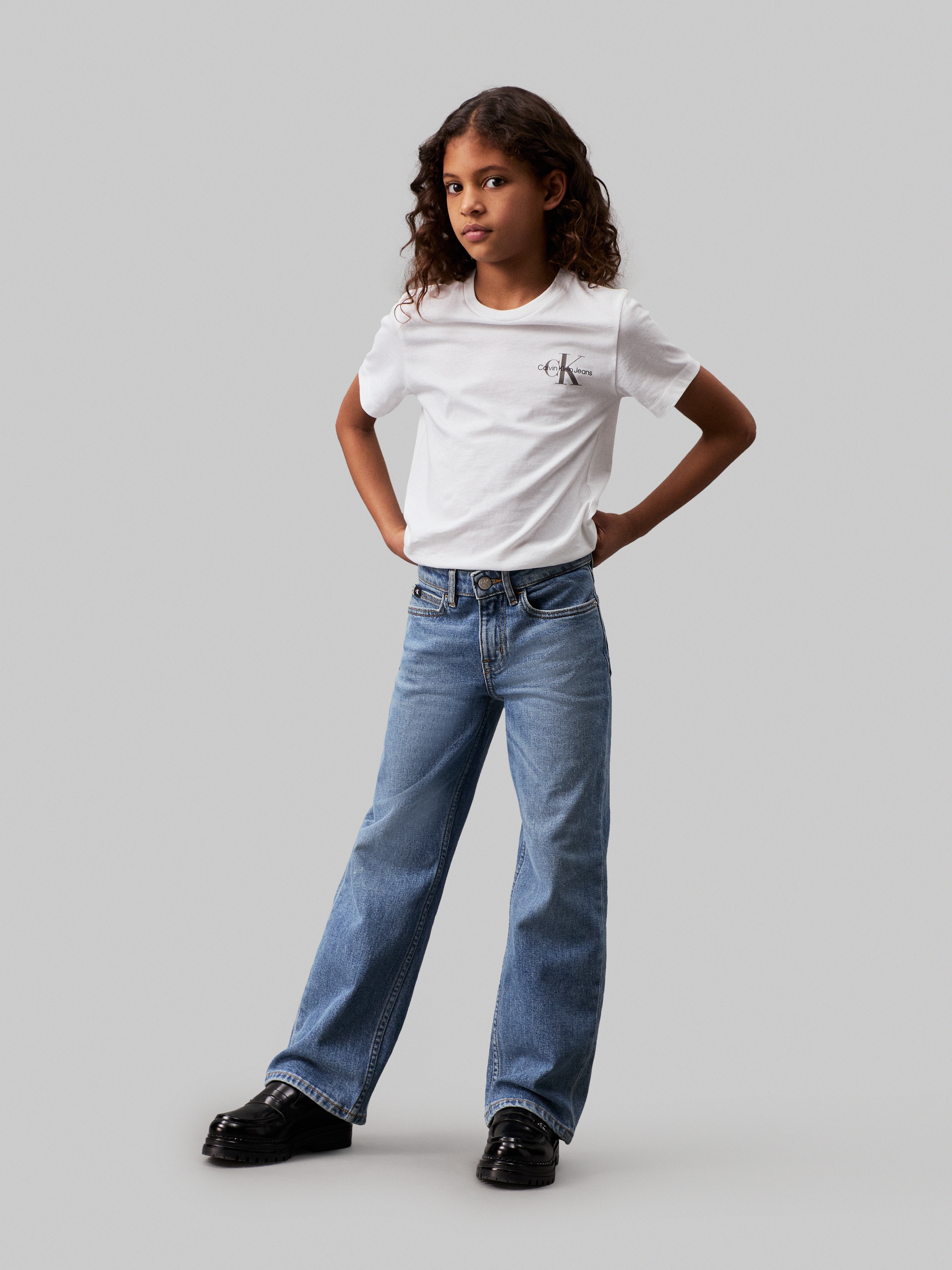 Calvin Klein Jeans Straight-Jeans »HR WIDE LEG AUTH BLUE DENIM«, für Kinder bis 16 Jahre