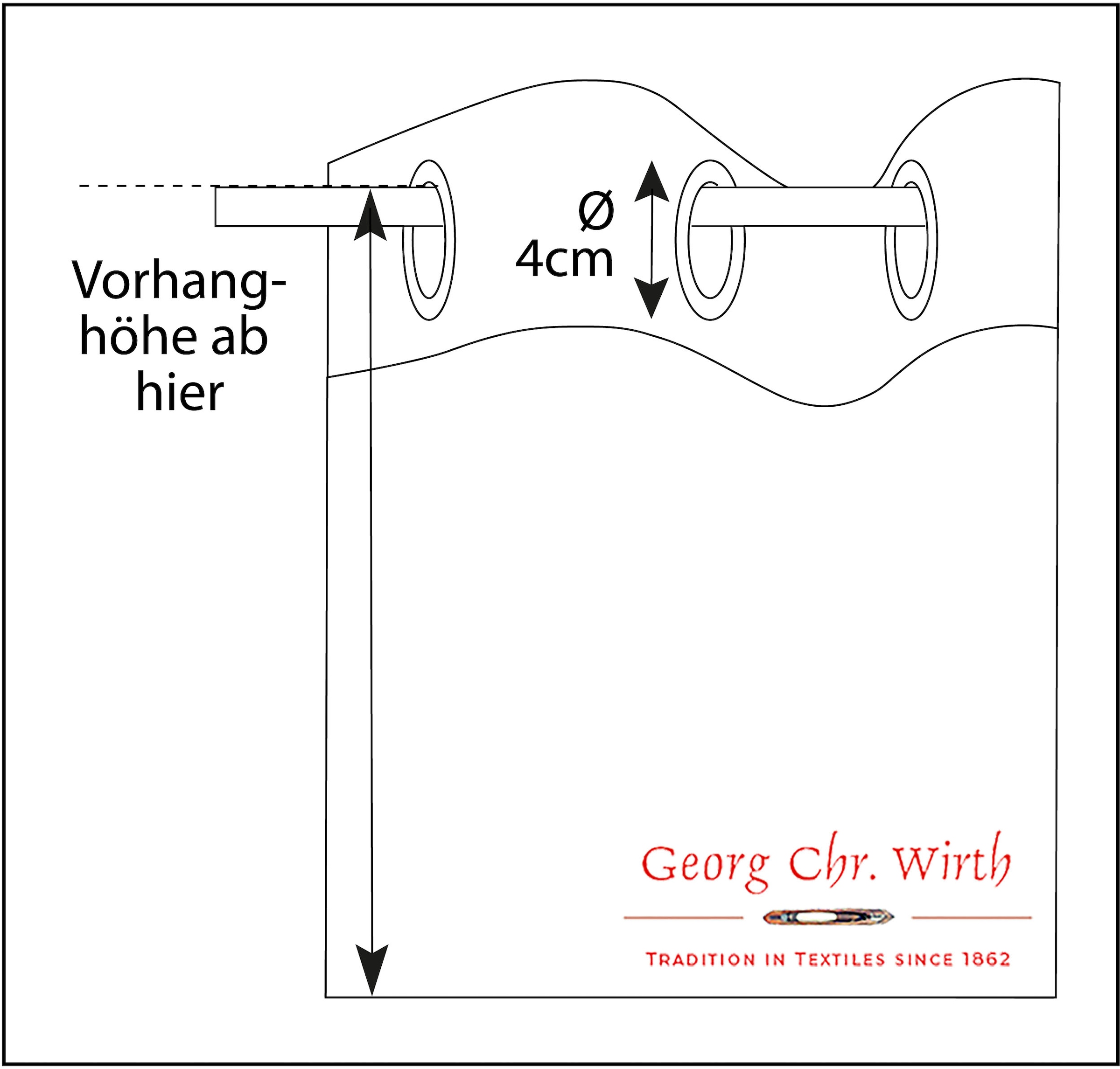 Wirth Vorhang »Wiessee«, (1 St.)