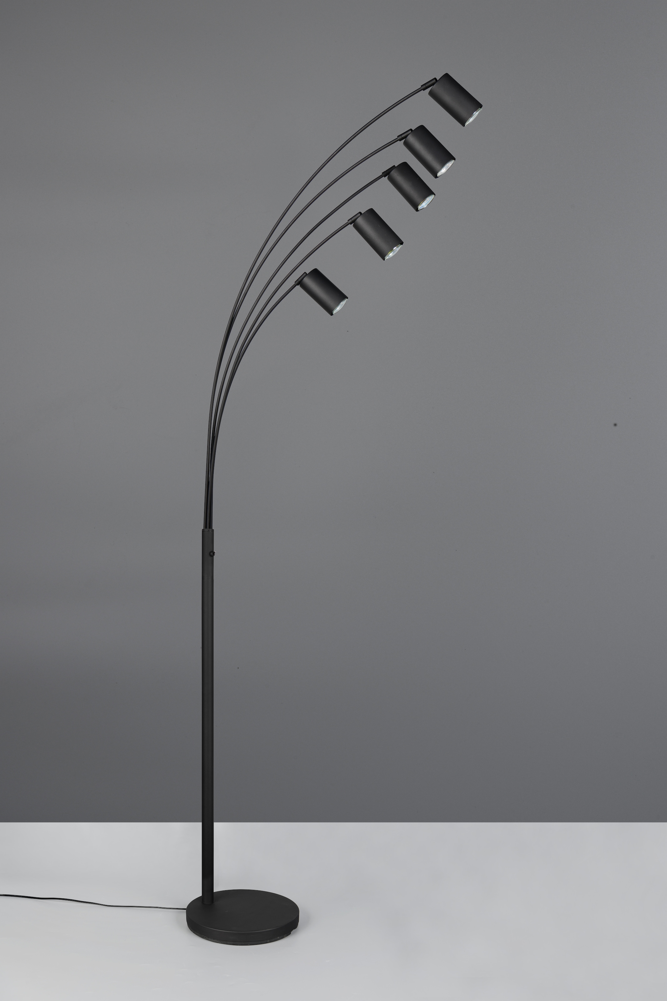 TRIO Leuchten Stehlampe »MARLEY, 5-flammige Bogenleuchte, exkl 5x GU10 max 10W, Kippschalter« GU10 1 Stk. warmweiß - kaltweiß Höhe 200 cm, Leuchtenarme flexibel verstellbar Leseleuchte Stehleuchte