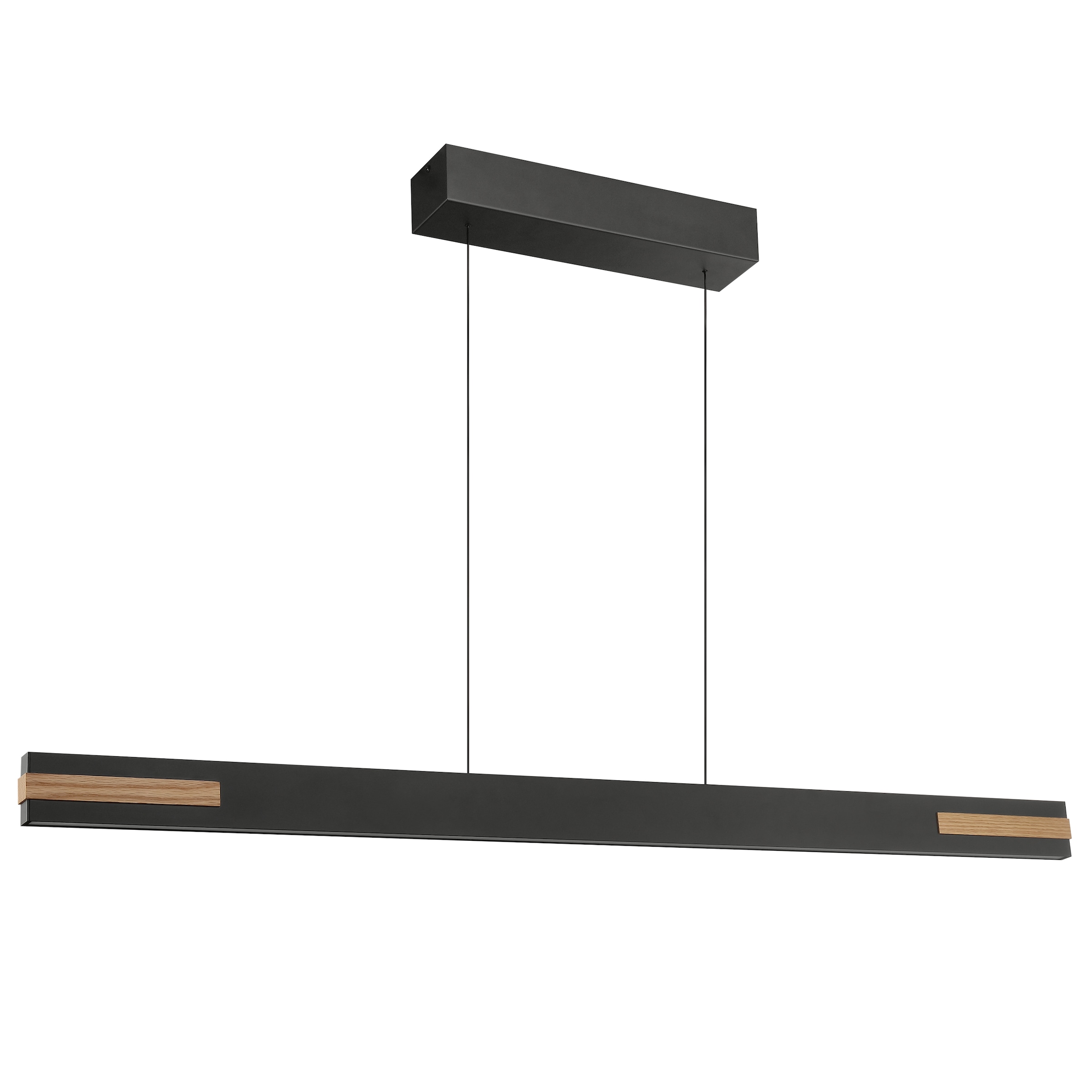 lumiCouture LED Pendelleuchte »Streamline« LED-Modul 1 Stk. Warmweiß 130 x 2 x 150 cm, 3700 lm 2700 K, Aluminium/Holz, schwarz braun