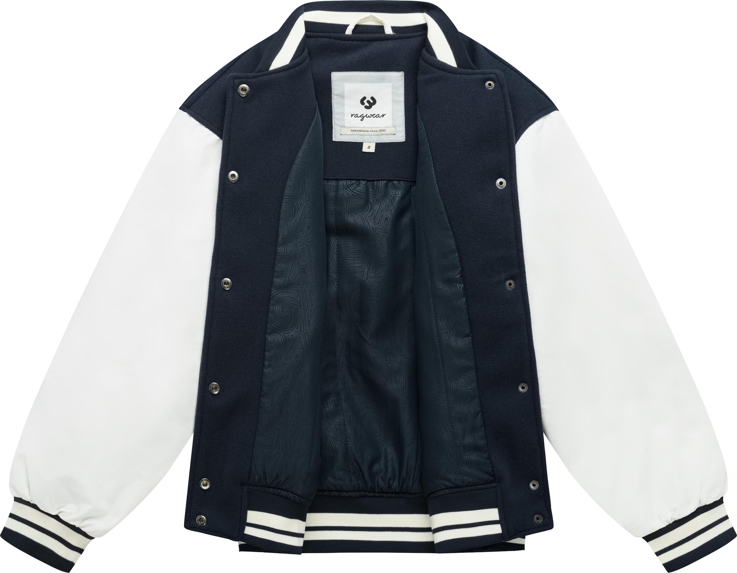 Ragwear Collegejacke »Collegejacke Clubie Y« ohne Kapuze modische Damen Bomberjacke mit Rippstrick-Details