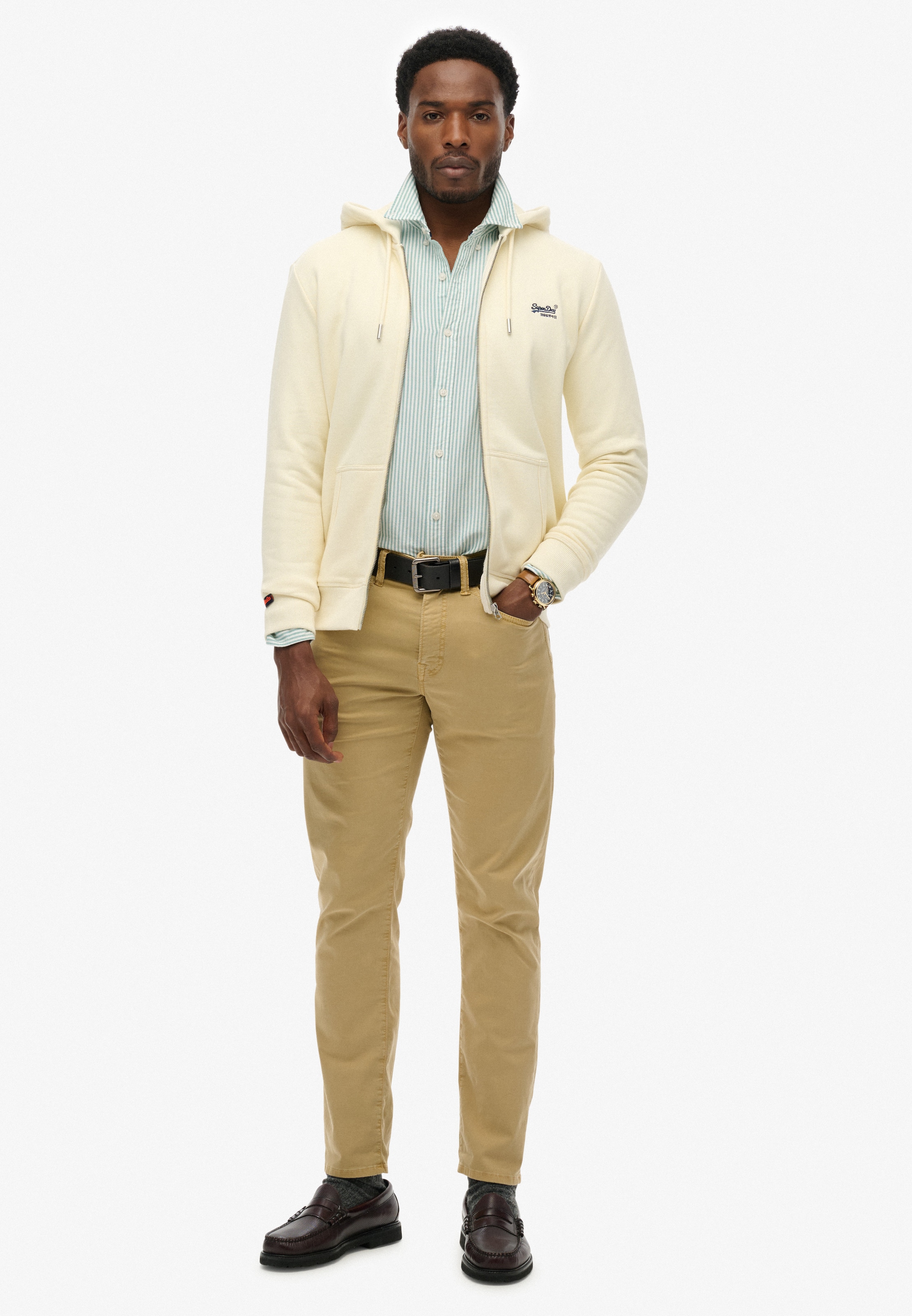 Superdry Kapuzensweatjacke »ESSENTIAL LOGO ZIP HOODIE HB« Baumwollmischung, slim fit