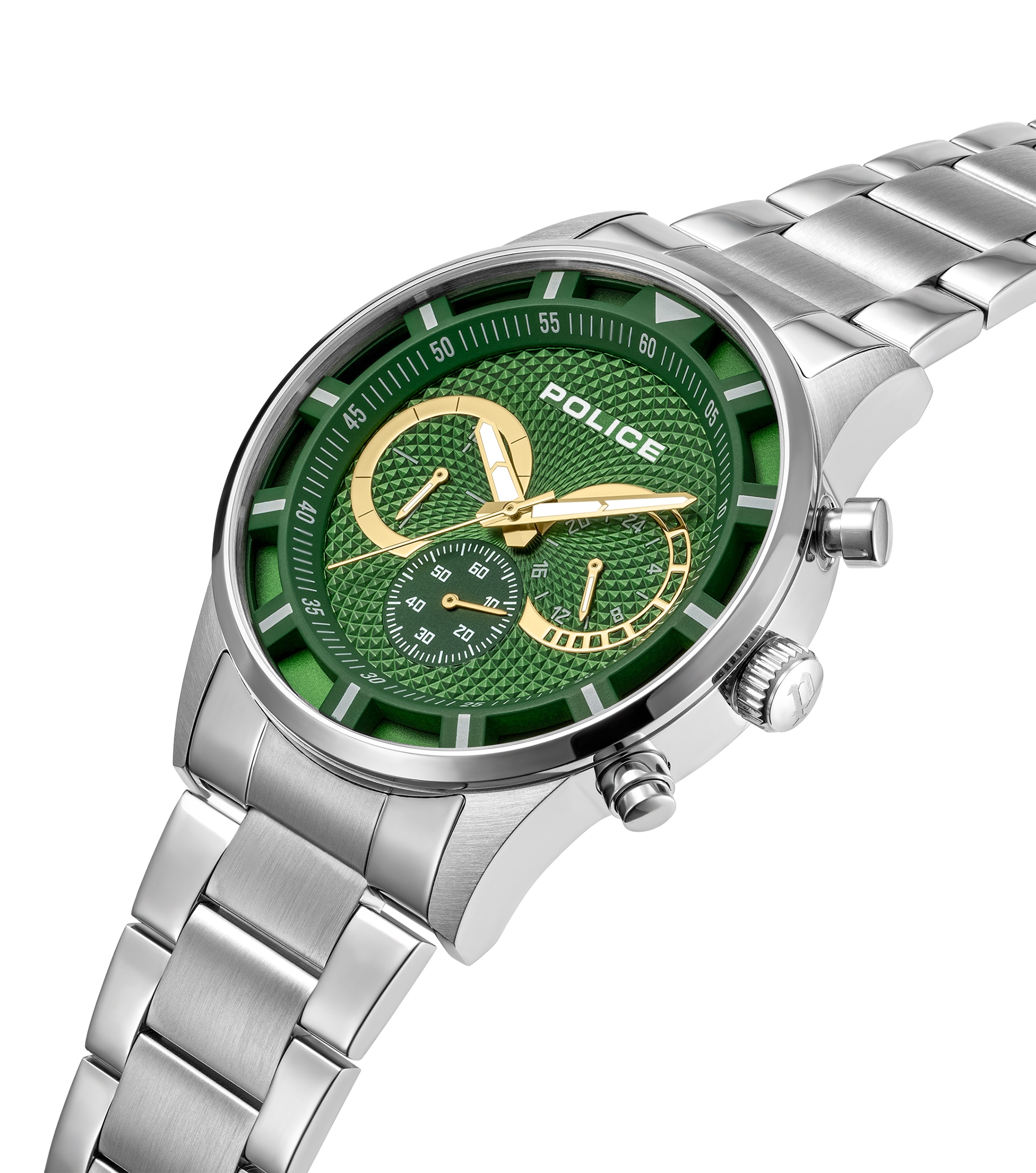 Police Quarzuhr »Driver« Armbanduhr, Herrenuhr, Edelstahlarmband, Ideal auch als Geschenk