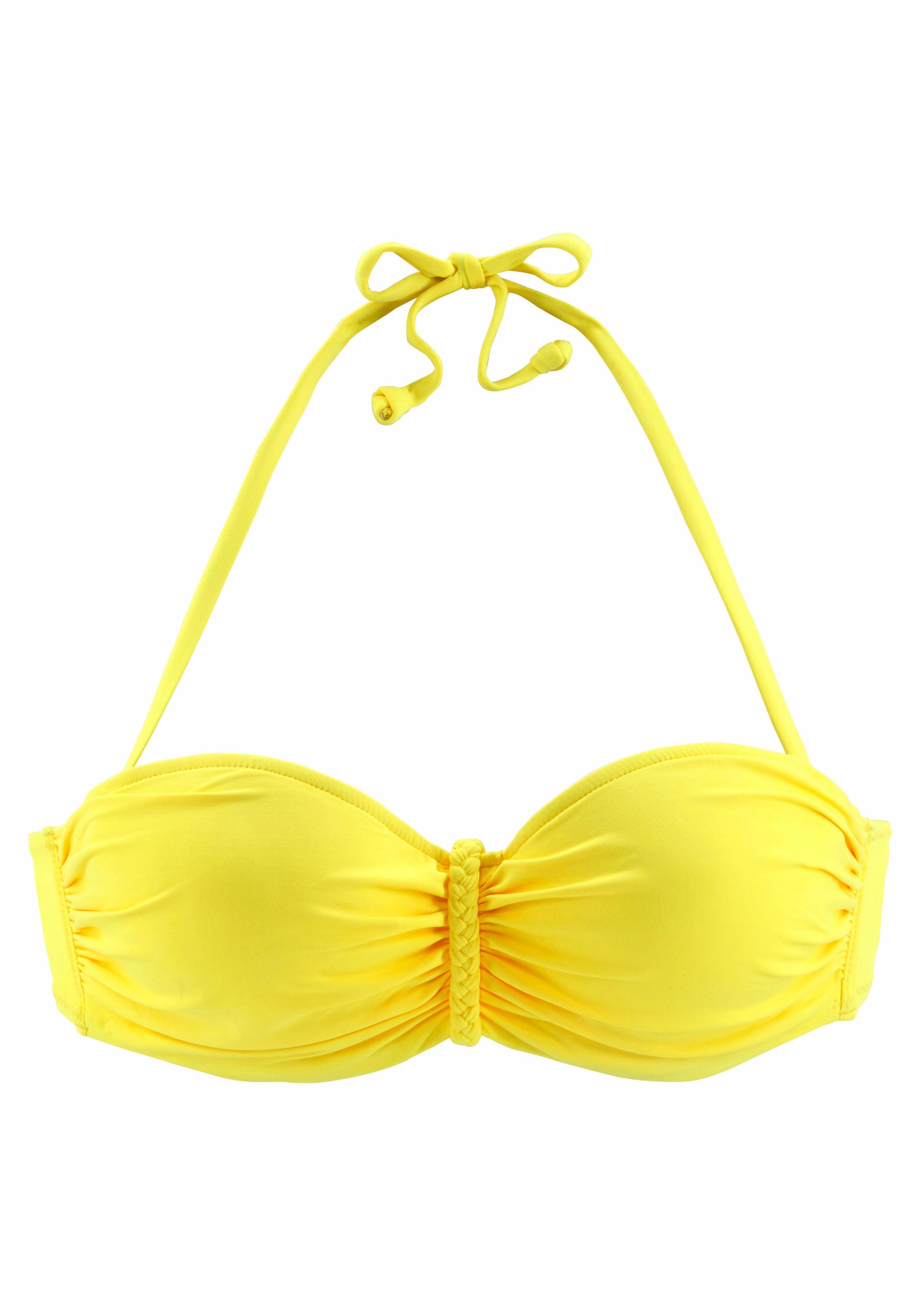 Buffalo Bügel-Bandeau-Bikini-Top »Happy«, mit geflochtenem Detail