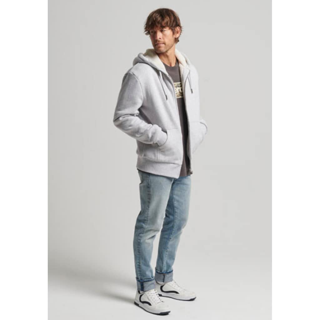 Superdry Kapuzensweatjacke »SD-BORG LINED ZIP HOOD«