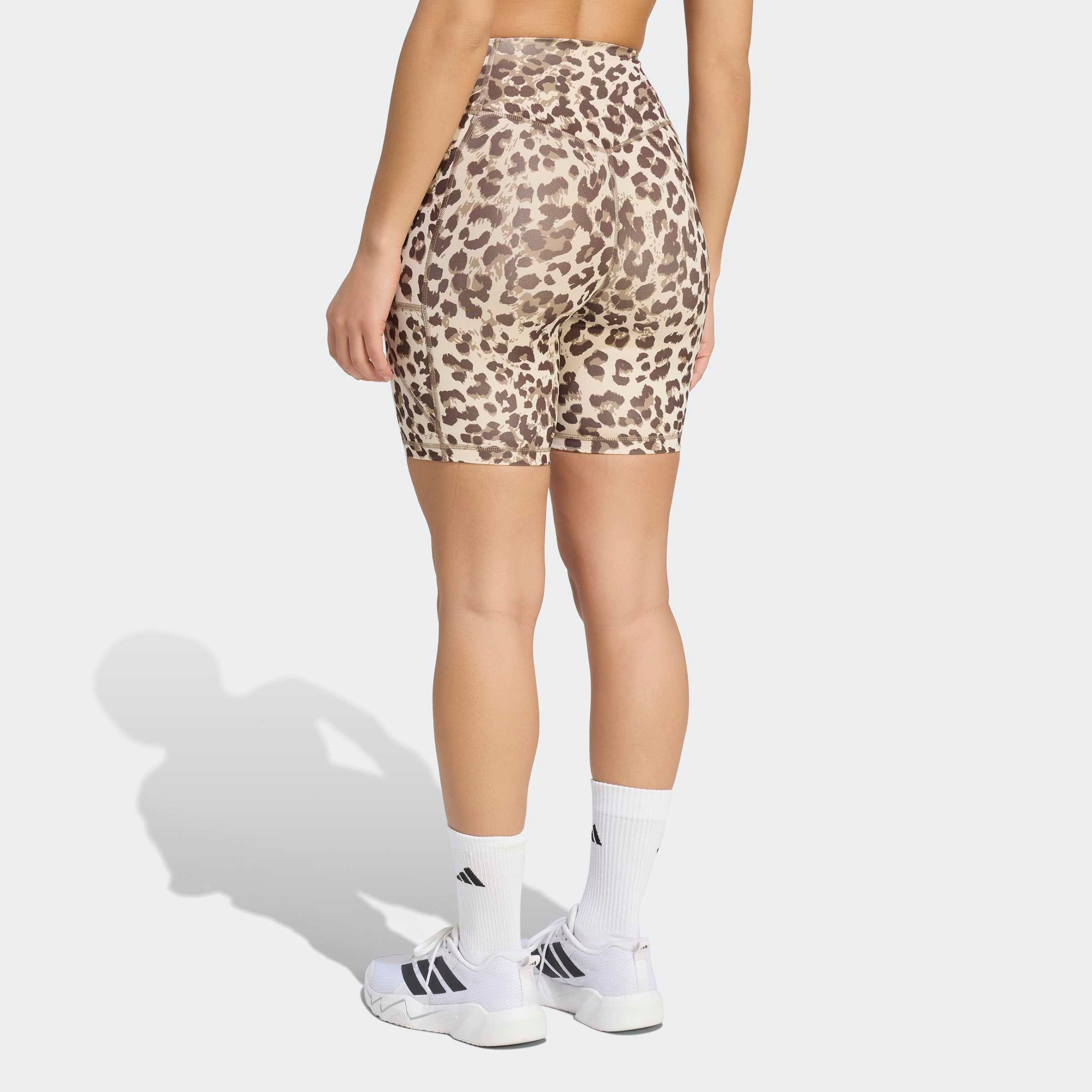adidas Performance Shorts »OPTIME ESSENTIALS WORKOUT LEGGINGS, KURZ, LEOPARDENPRINT«