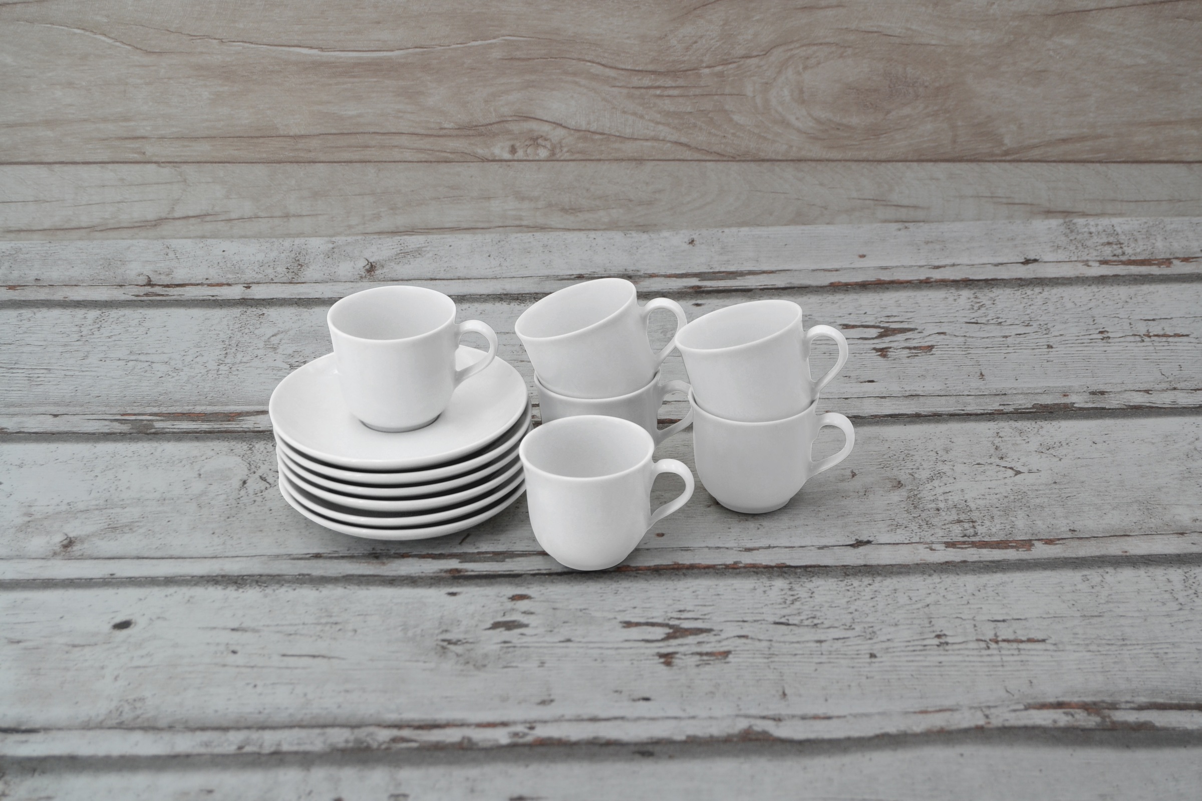 Retsch Arzberg Espressotasse »Bianca« 6 Tassen, 6 Untertassen