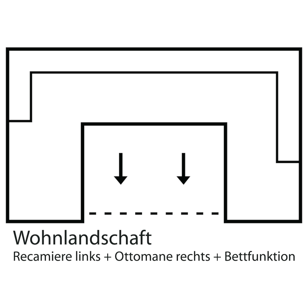 Home affaire Wohnlandschaft »Belfort U-Form«