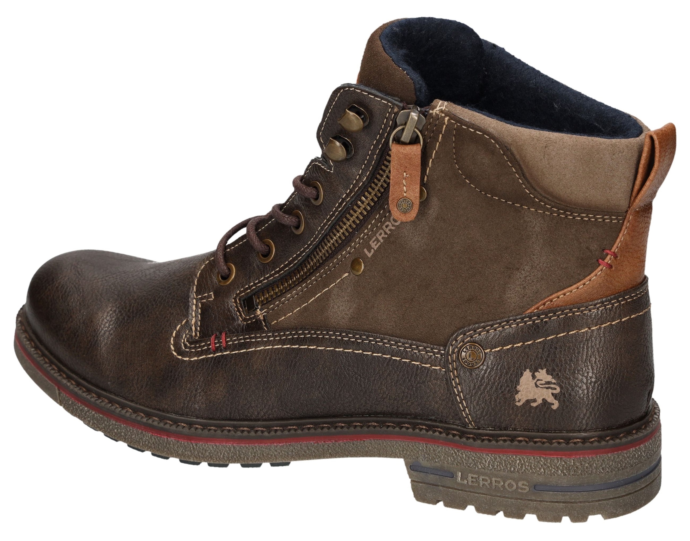 LERROS Schnürboots  Schnürboots, mit seitlichem Reißverschluss