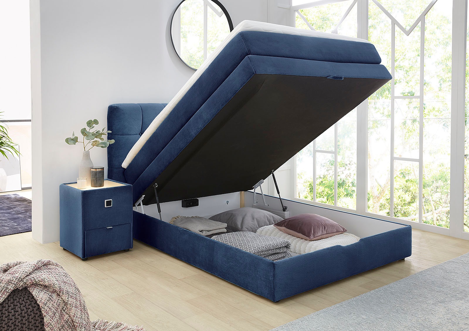 Jockenhöfer Gruppe Boxspringbett Amy, mit Bettkasten und Kaltschaum-Topper