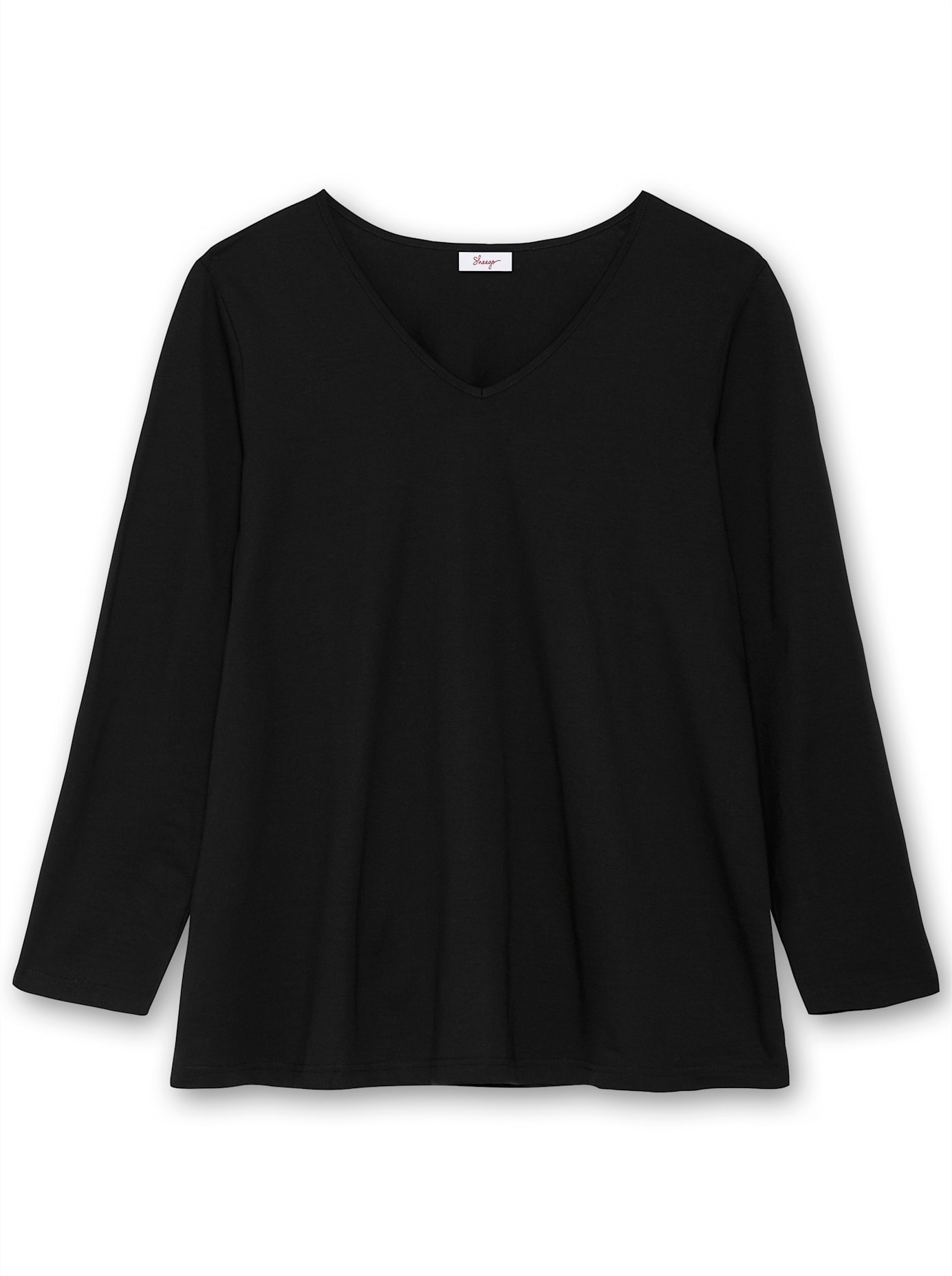 Sheego V-Shirt »Langarmshirt«, (1 tlg.)