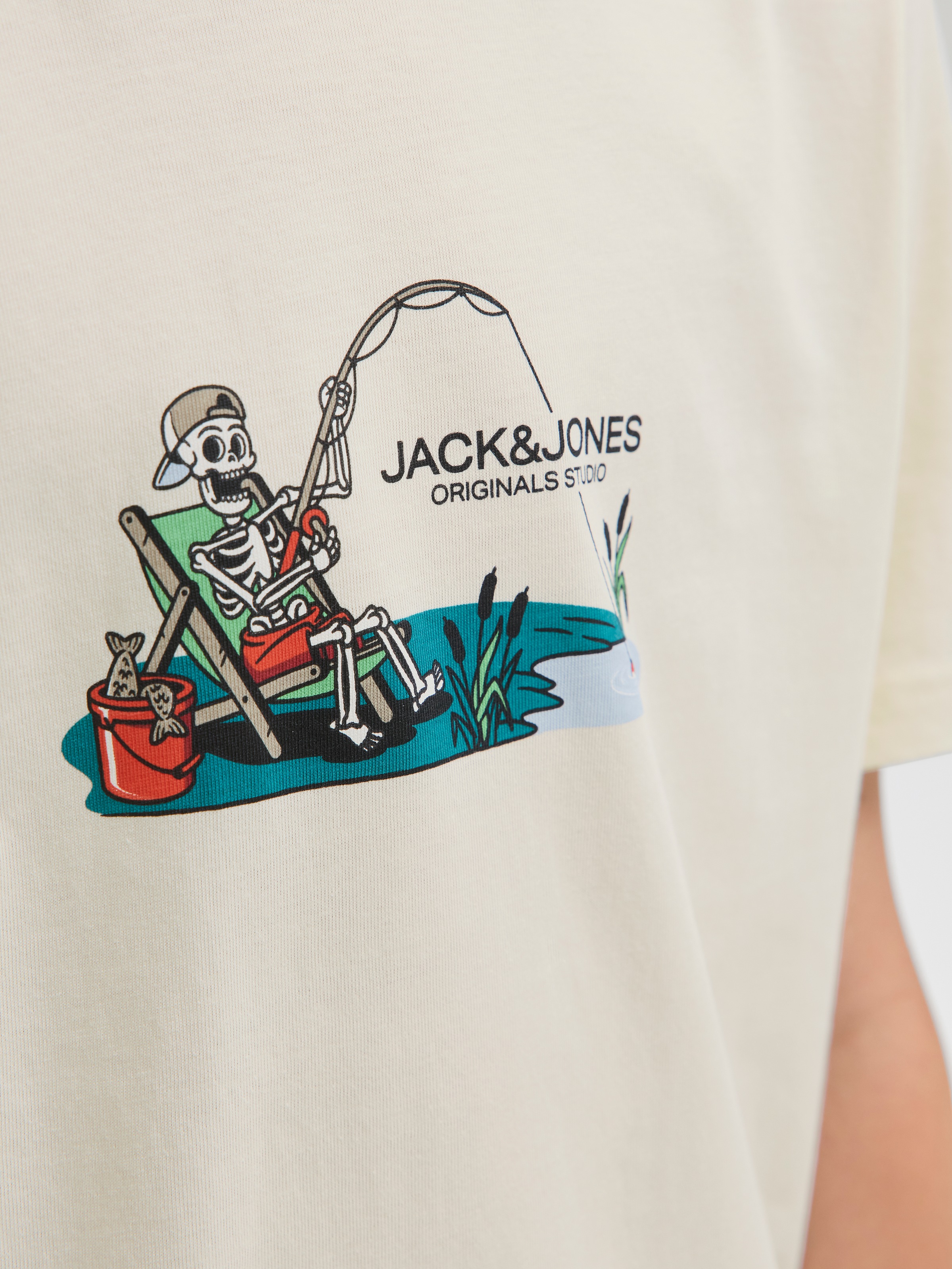 Jack & Jones Junior T-Shirt »JORSKULL NATURE TEE SS CREW NECK SN JNR«