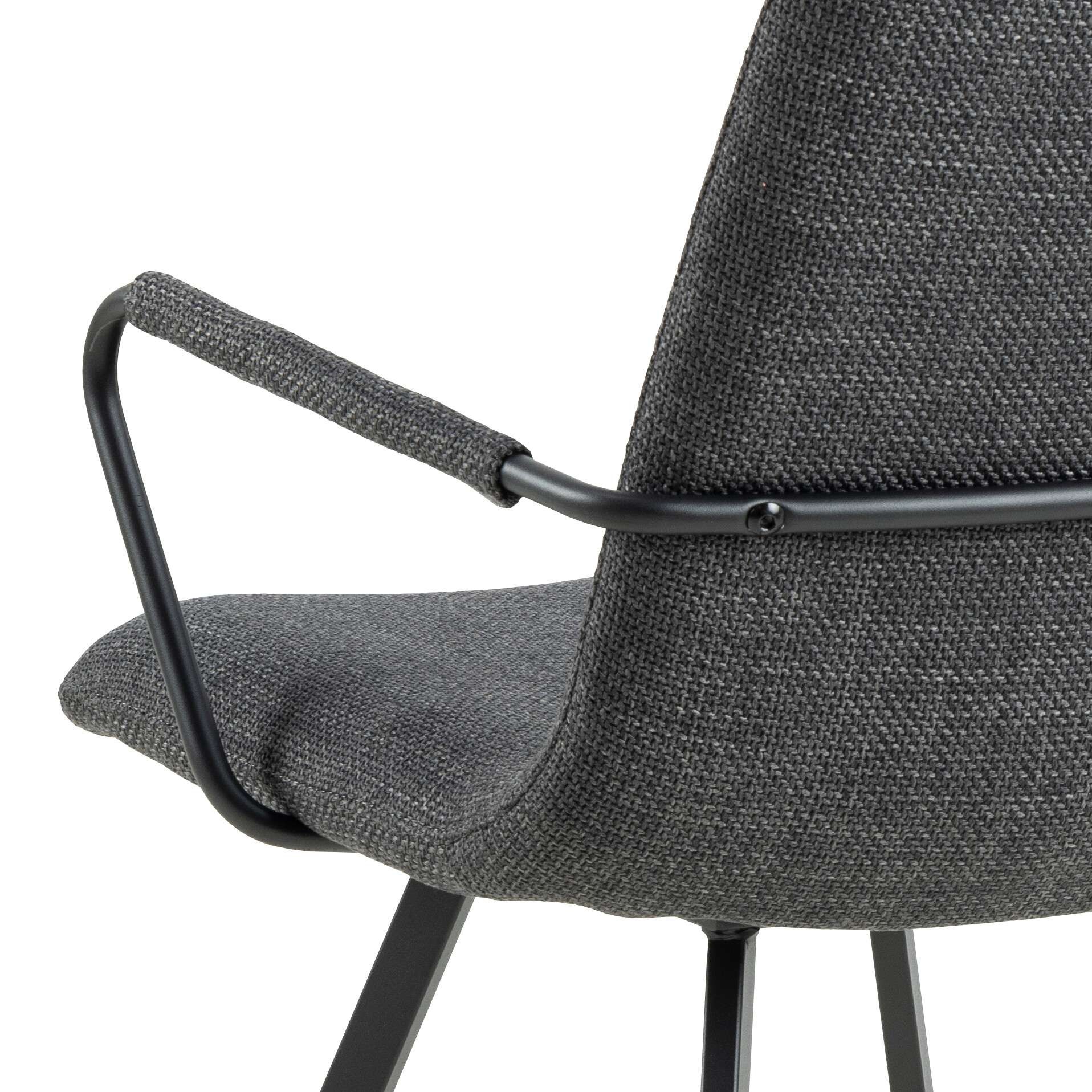ACTONA GROUP Esszimmerstuhl »Selina Armlehnstuhl«, Luxus-Microfaser, gepolstert, Beine Stahl schwarz, 2er-Set