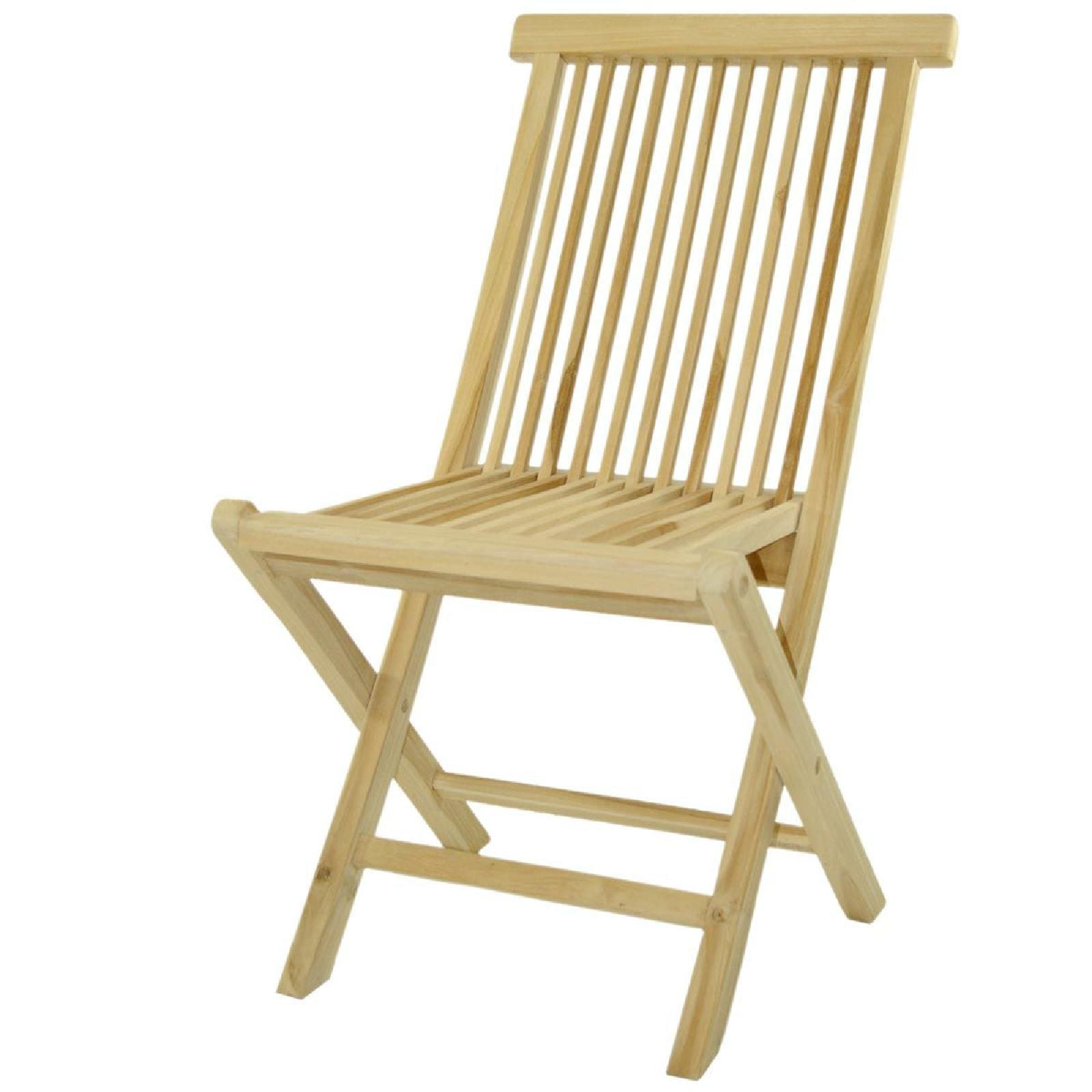 VCM Gartenstuhl "Gartenstuhl Hochlehner Klappstuhl Holz Teak" ()