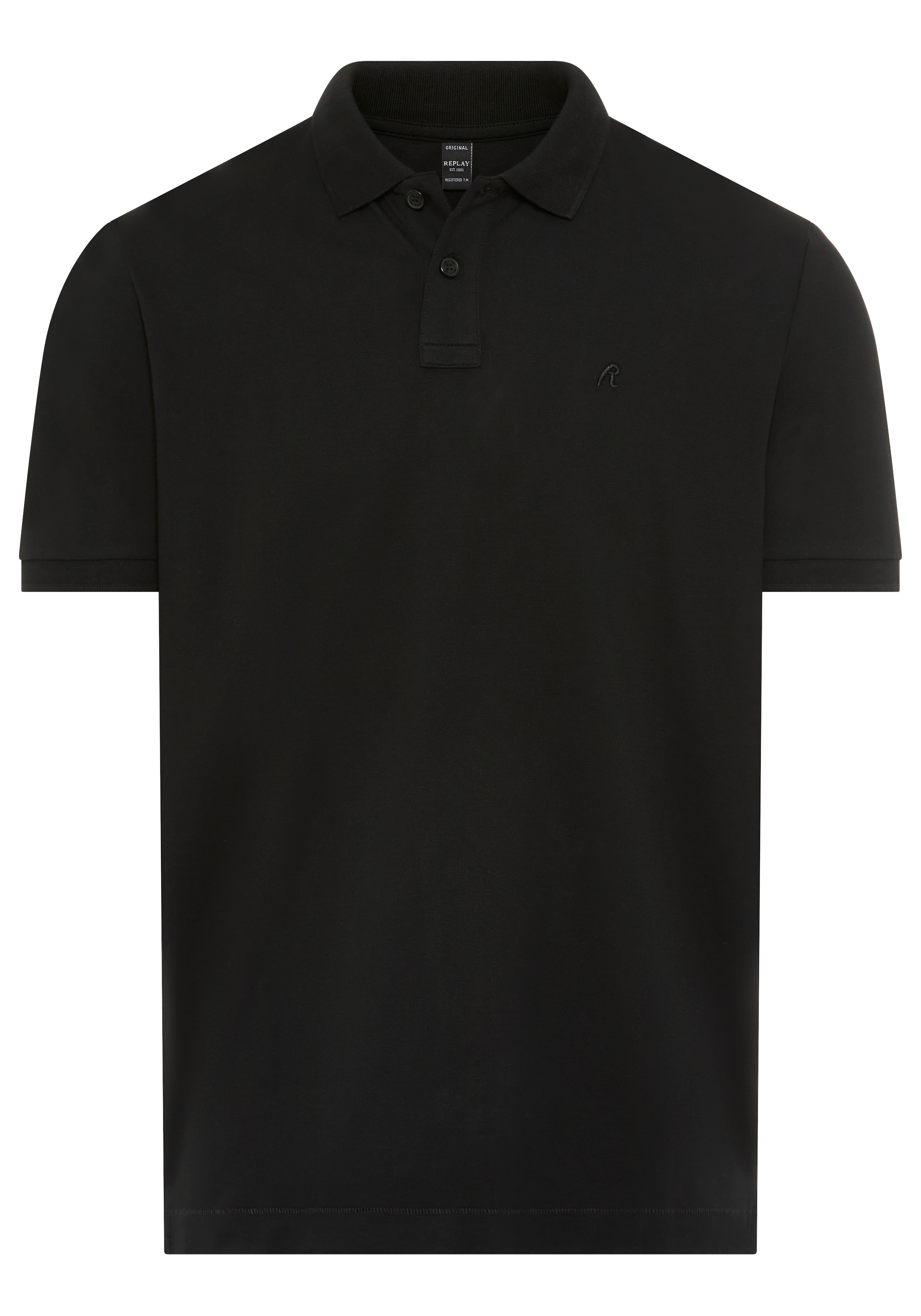 Replay Poloshirt Feiner Piqué aus Baumwolle