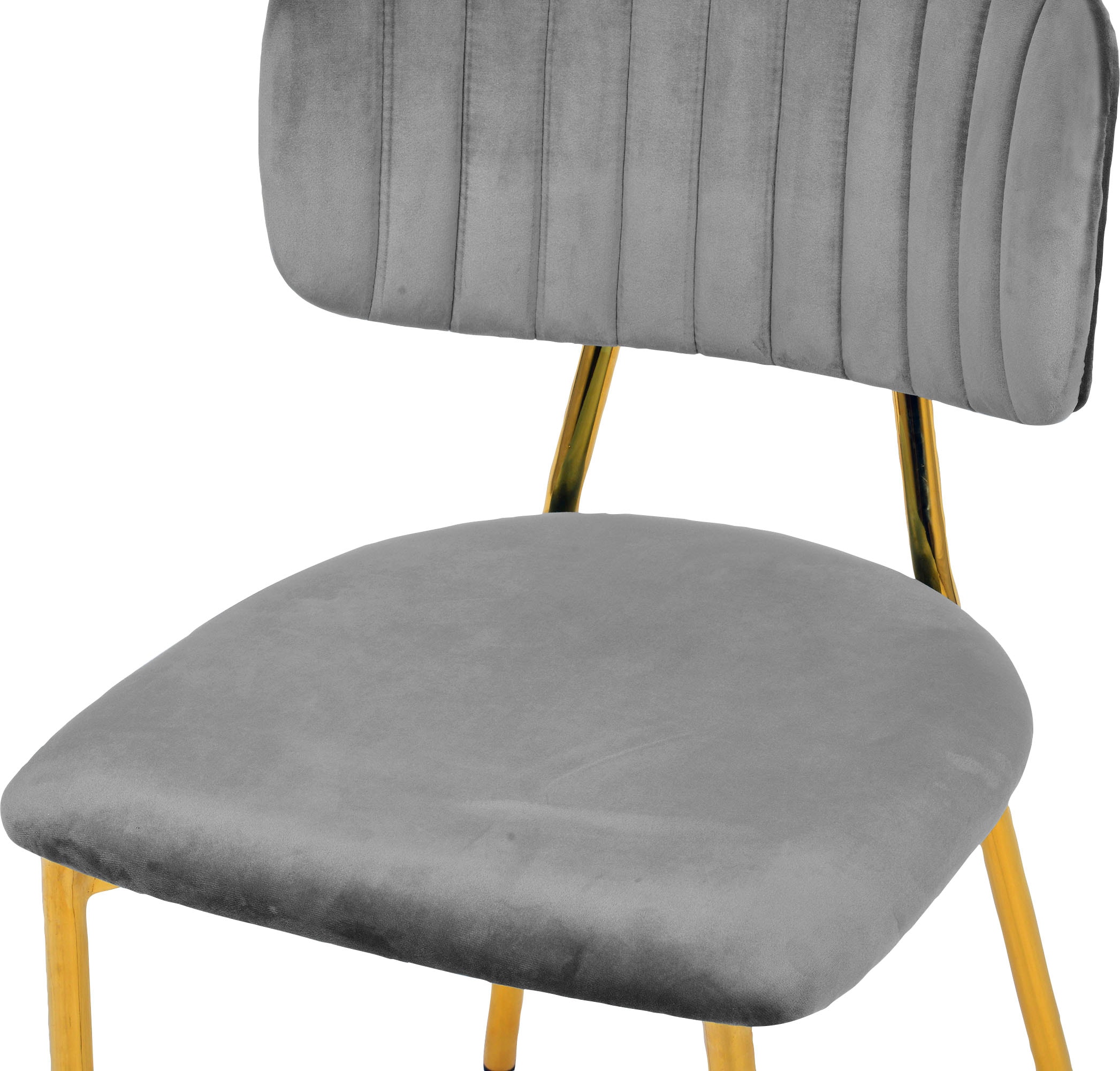 Kayoom Esszimmerstuhl »Stuhl Kian 125 2er-Set,filigranes Metallgestell,pflegeleicht Samtbezug«, (Set), 2 St., Stoffbezug, samtweicher Bezug, pflegeleichter Samtbezug