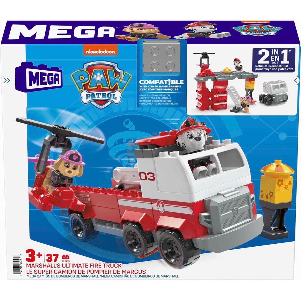 MEGA BLOKS Spielzeug-Feuerwehr »PAW Patrol Bauset Marshalls ultimatives Feuerwehrauto«