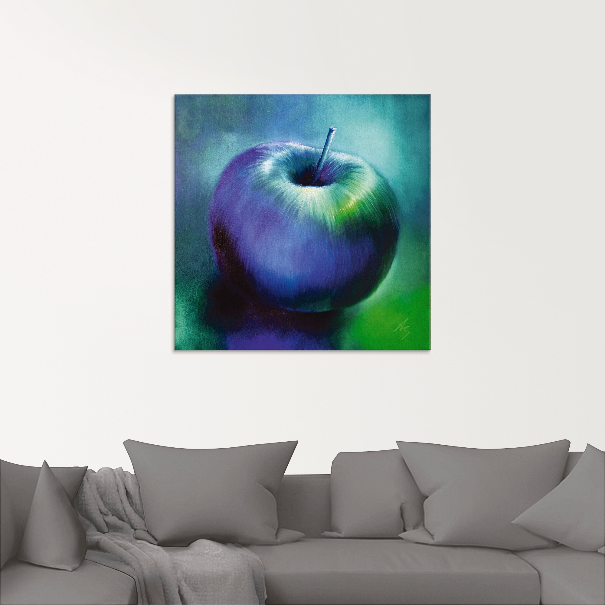 Artland Glasbild »Der blaue Apfel«, Arrangements, (1 St.), in verschiedenen Größen